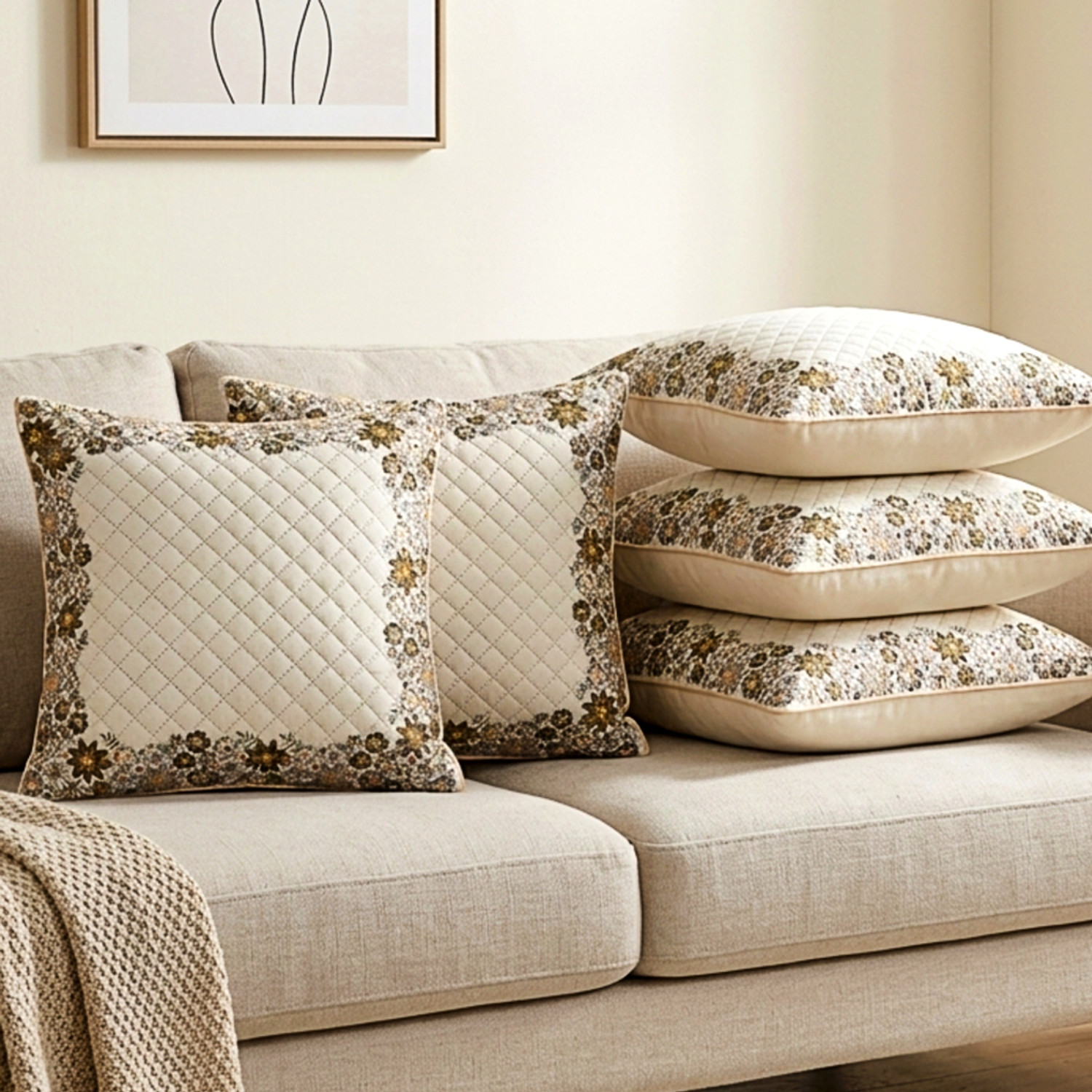 Image of Clothloom Cotton, Dupion Silk Cushions Cover (41 cm*41 cm, Pack of 5, Multicolor)