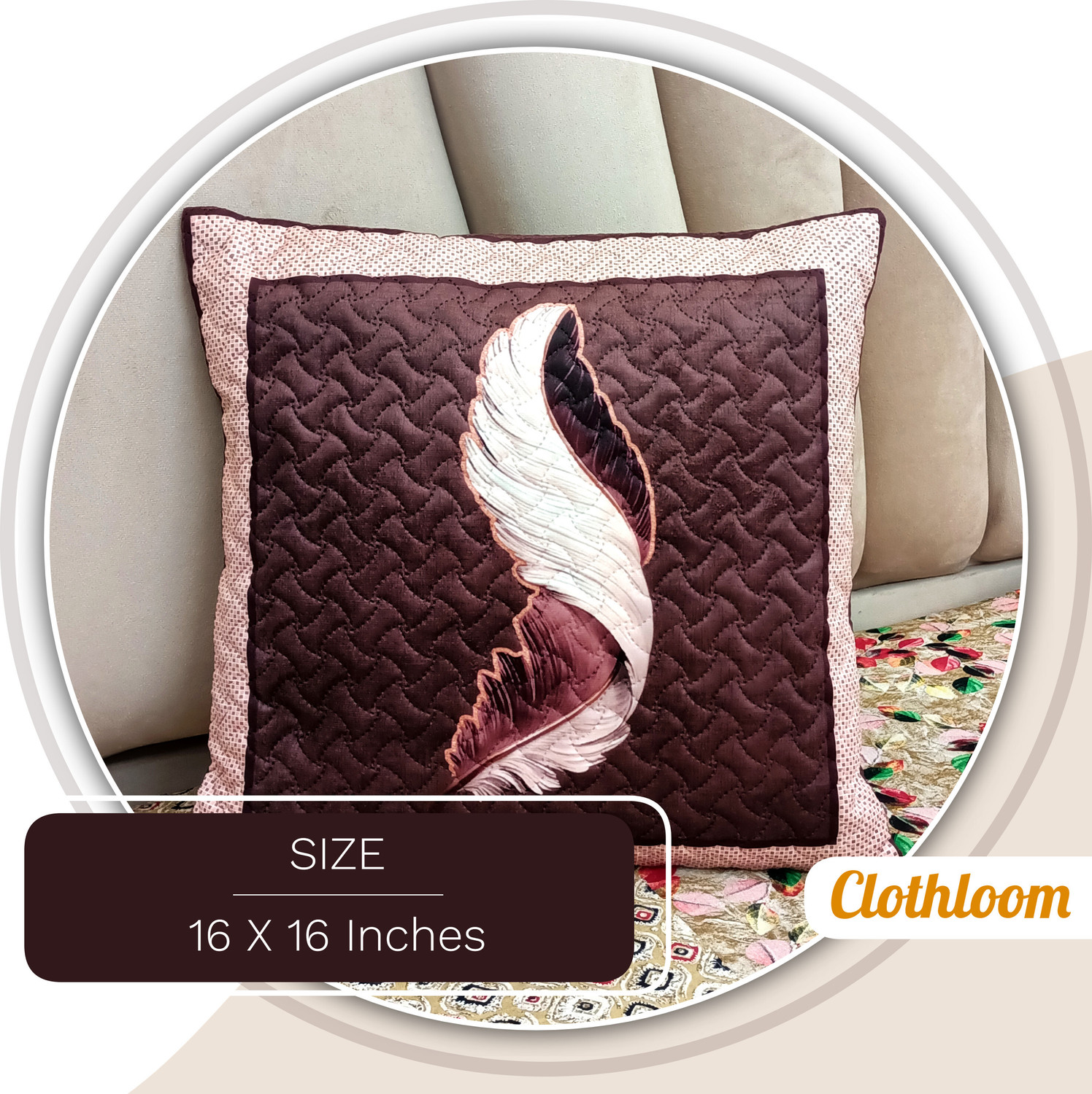 Image of Clothloom Cotton, Dupion Silk Cushions Cover (41 cm*41 cm, Pack of 5, Multicolor)