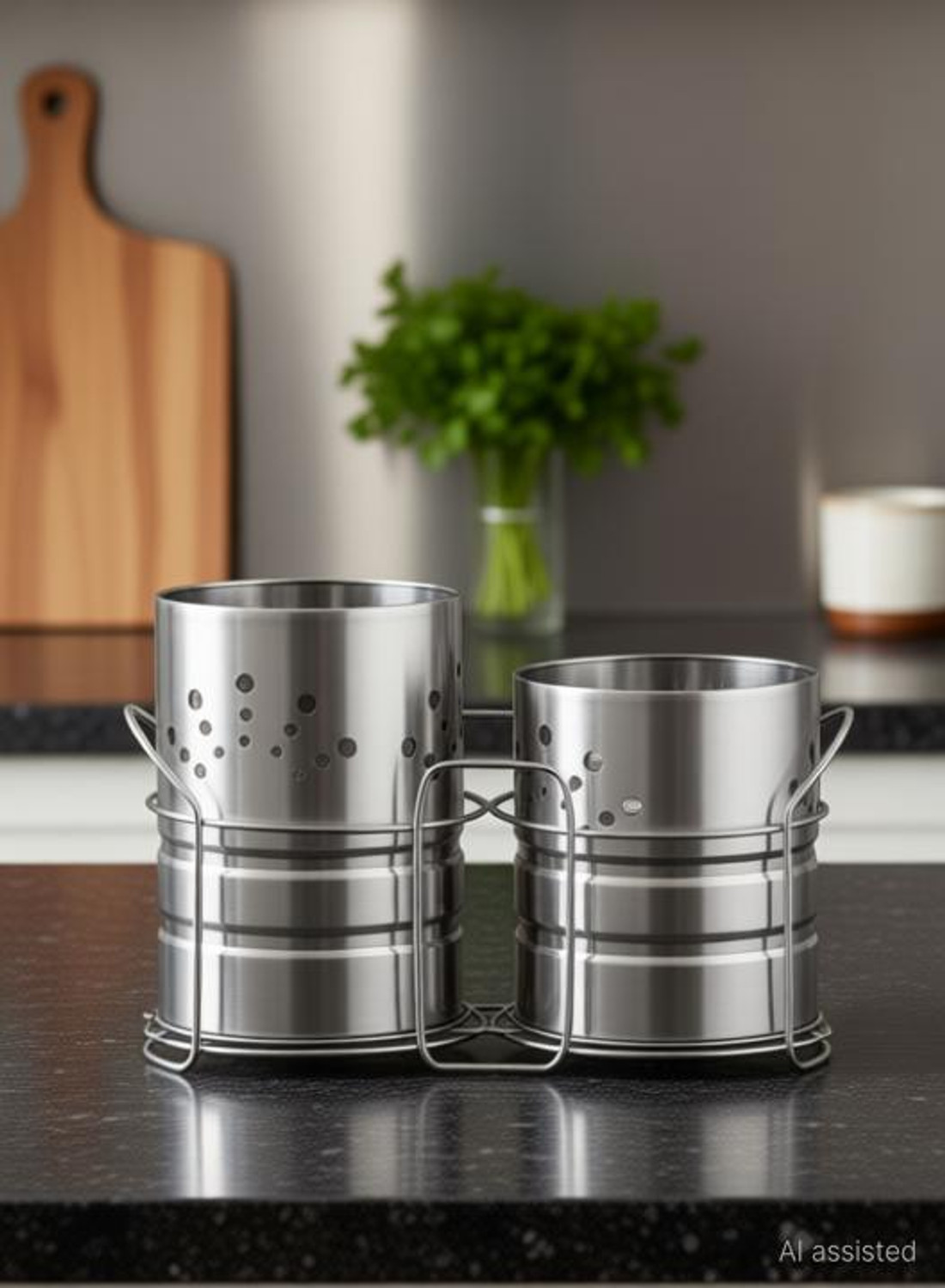 Image of Easyroot Empty Cutlery Holder Case (Silver Holds 36 Pieces)