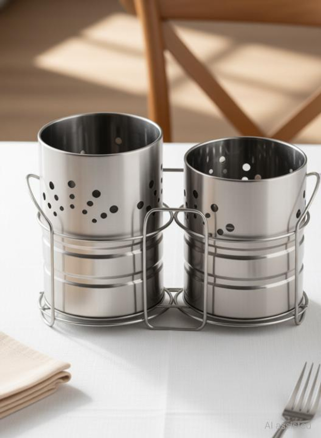 Image of Easyroot Empty Cutlery Holder Case (Silver Holds 36 Pieces)