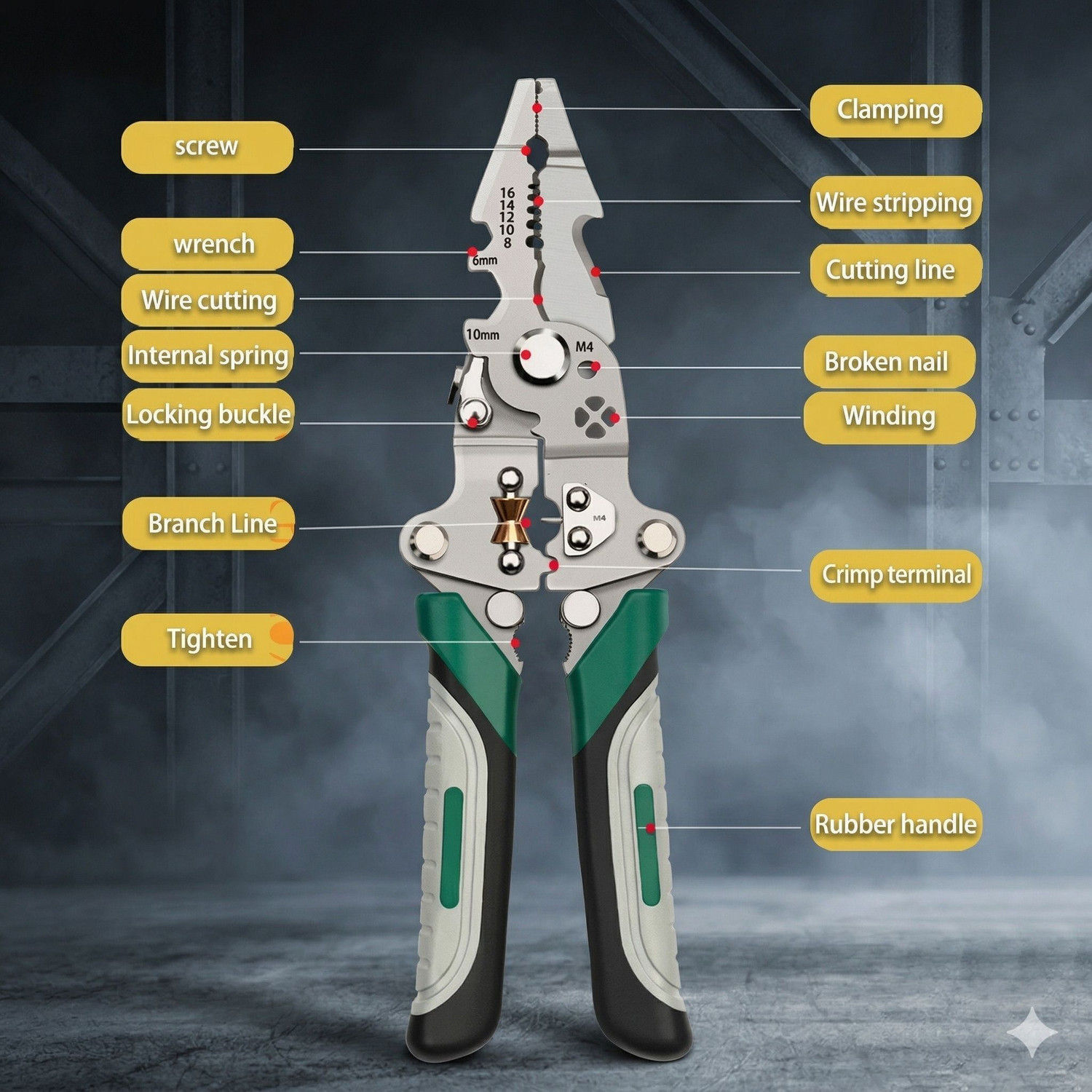 Image of Harsh narrow fab PowerStrip Pro Wire Stripping and Crimping Tool PowerStrip Pro Wire Stripping and Crimping Tool Wire Cutter