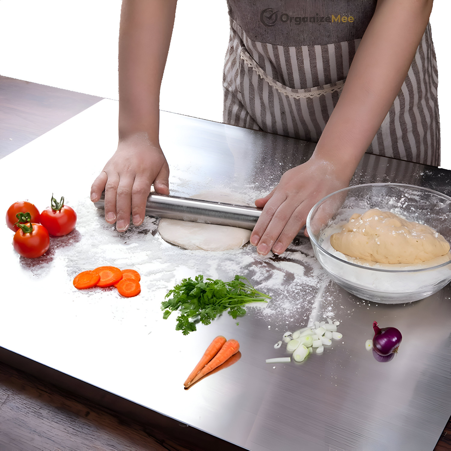 Image of Flipkart SmartBuy Double Side Chopping Board | Dual Surface Kitchen Cutting Board Wooden Cutting Board (Steel, Brown Pack of 1 Dishwasher Safe)