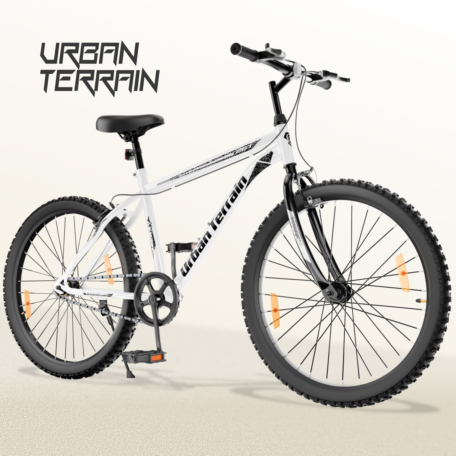 Image of HERCULES FX 300 27.5 T (inch) Road Cycle (Single Speed, Grey, White, Only Front Suspension)