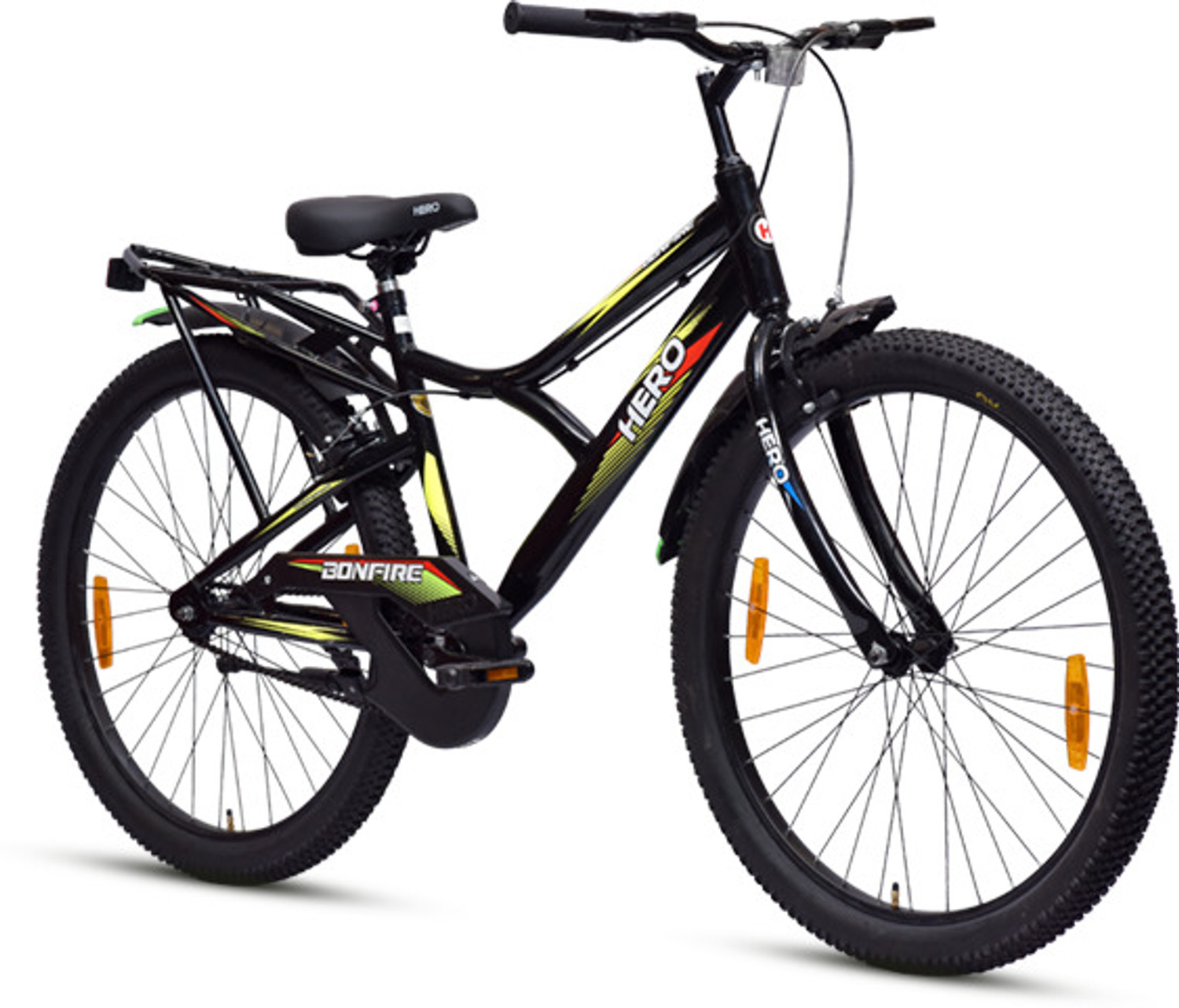 Image of HERO Bonfire IBC |Dual SUSPENSION |Power Brakes |Wheel Size 26 T (inch) Mountain /Hardtail Cycle (Single Speed, Black, Dual Suspension)
