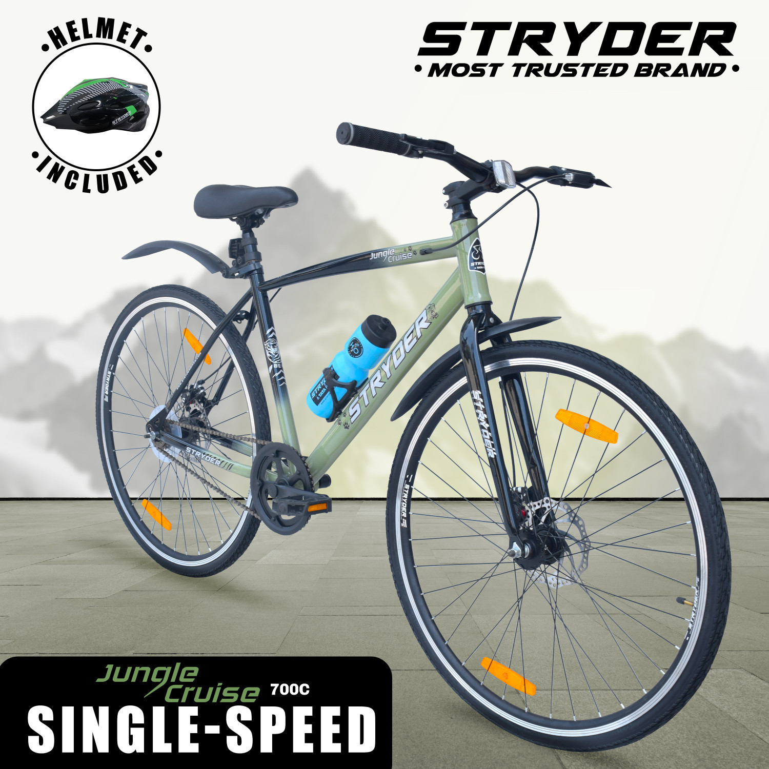 Image of OMO HAMPI PRO | SHIMANO Gear 3X9 ALIVIO | ALLOY Rigid Fork | Cassette | 700C T (inch) Hybrid Cycle /City Bike (27 Gear, Red, Rigid)