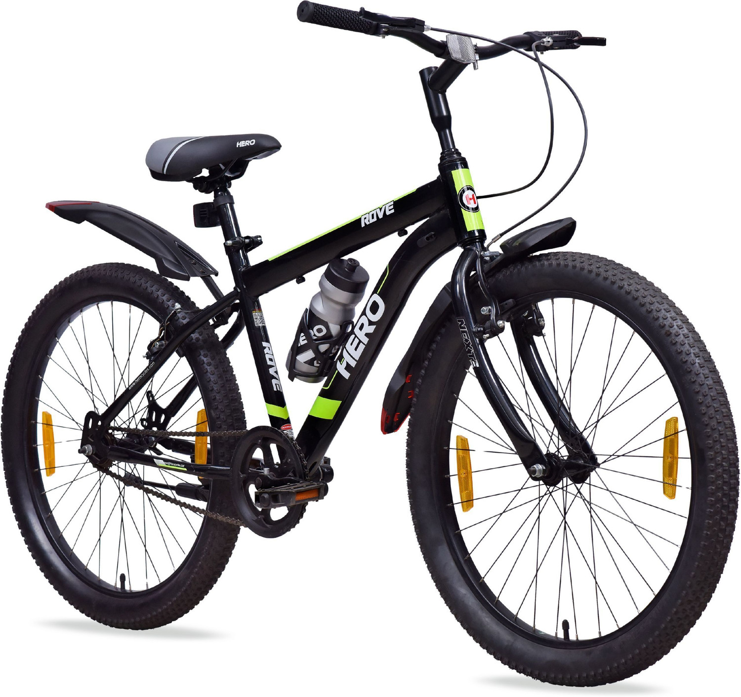 Image of HERO Bonfire IBC |Dual SUSPENSION |Power Brakes |Wheel Size 26 T (inch) Mountain /Hardtail Cycle (Single Speed, Black, Dual Suspension)