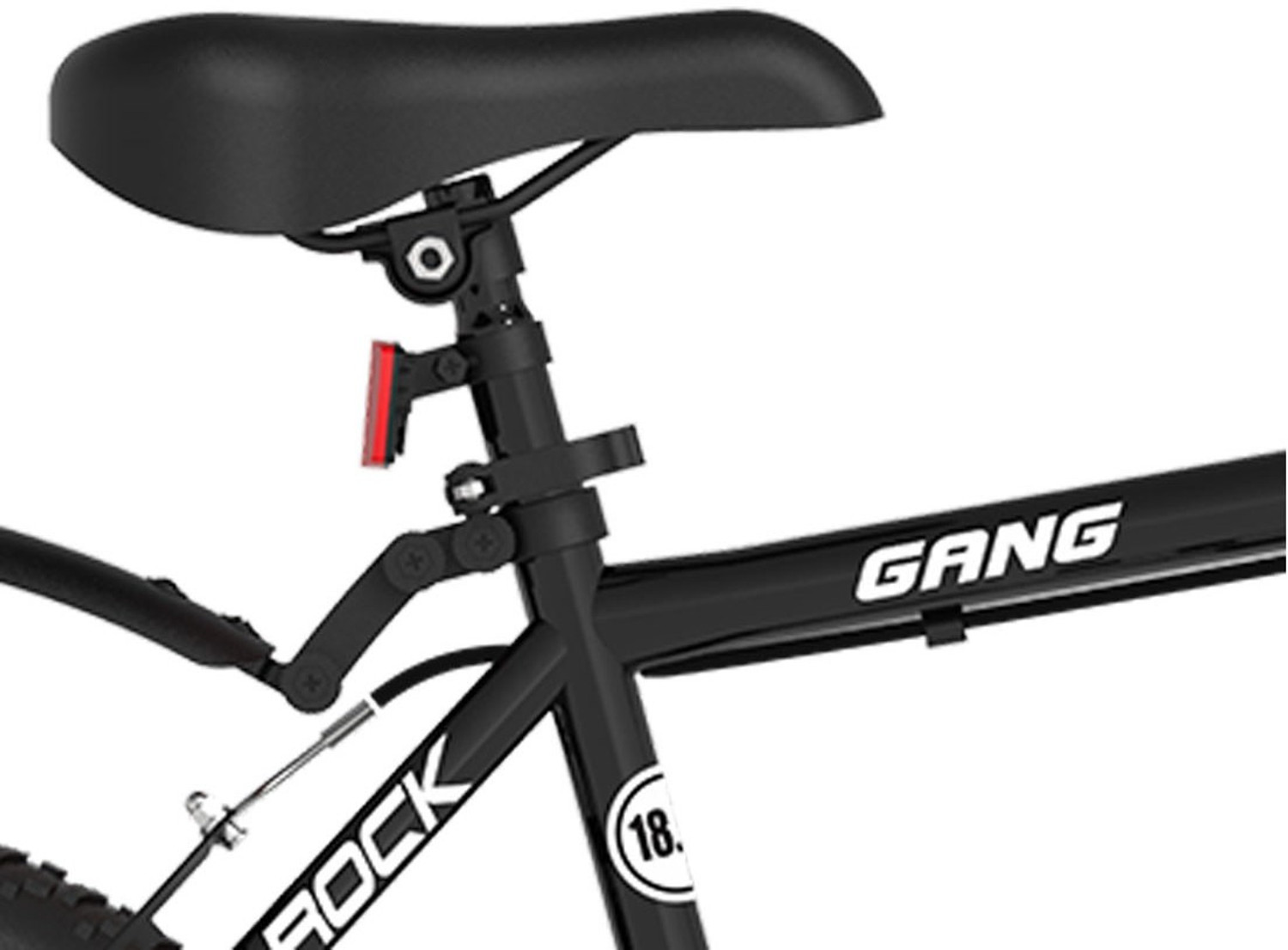 Image of GANG Cycles Skyrock Single Speed Bike With Front Disc and V-Brake (BLACK) 26 T (inch) Mountain Cycle (Single Speed, Black, Only Front Suspension)