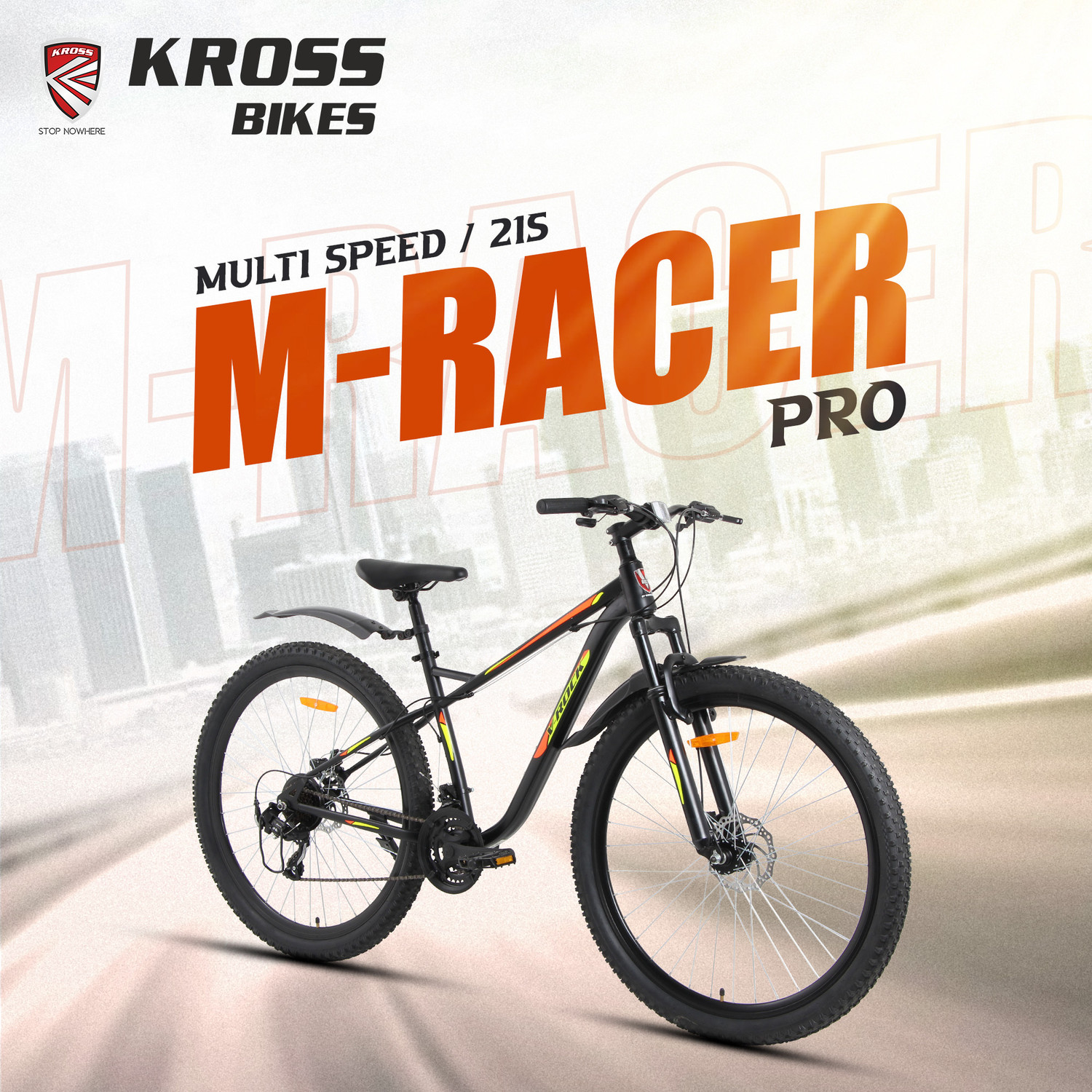 Image of Vrock M-Racer Pro 29T Unisex Mountain Bike, 21 Speed Shimano, Steel Frame, Dual Disc 29 T (inch) Mountain Cycle (21 Gear, Black, Rigid)