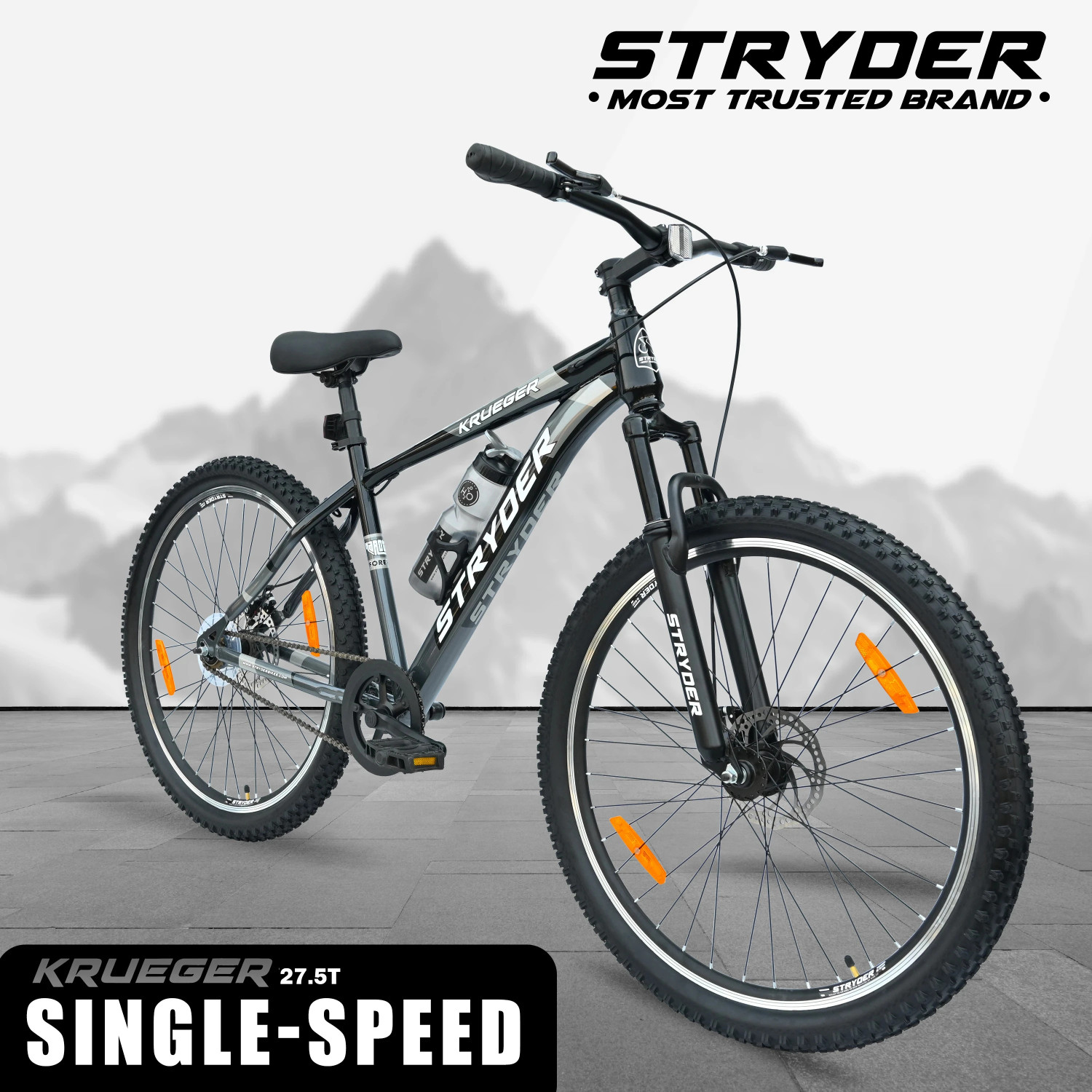 Image of HERCULES FX 300 27.5 T (inch) Road Cycle (Single Speed, Grey, White, Only Front Suspension)