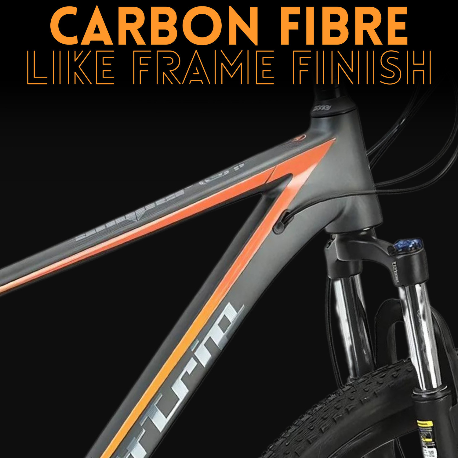 Image of FitTrip Snyper GT | Hydraulic Disk Brakes | 6061 Al Alloy Frame | Shimano Gears 27.5 T (inch) Mountain Cycle (21 Gear, Orange, Only Front Suspension)