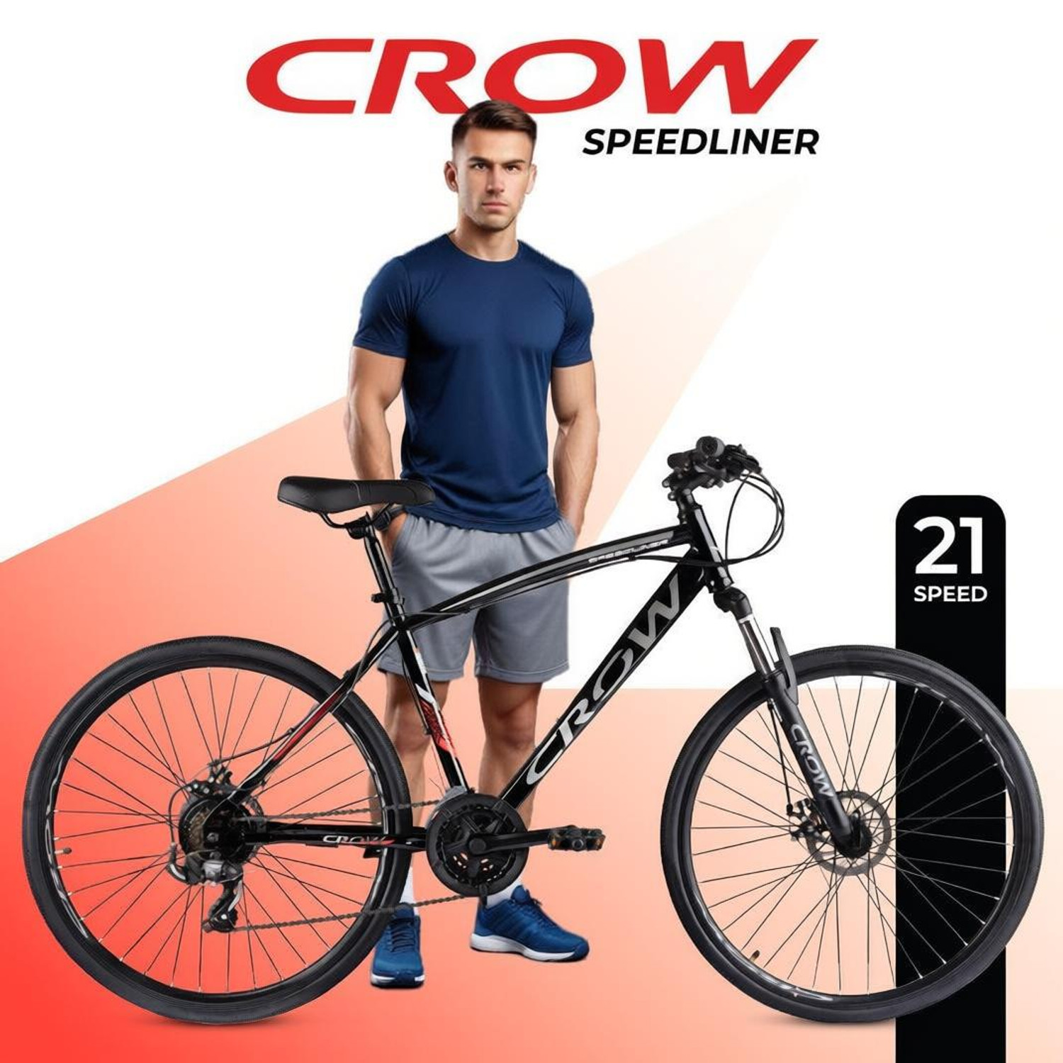Crow SPEEDLINER 21 Speed Hybrid Cycle - Image 6