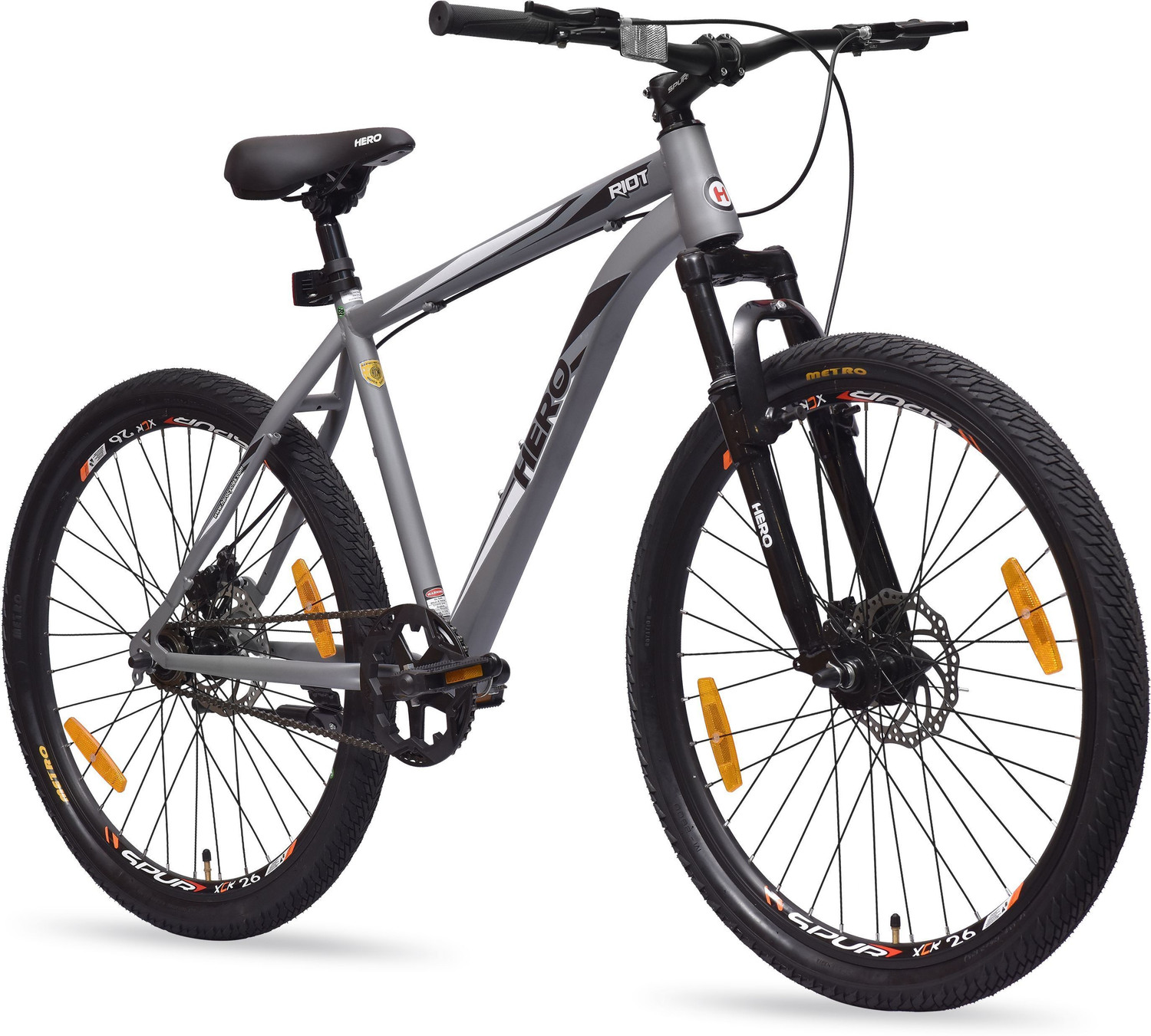 Image of HERCULES FX 300 27.5 T (inch) Road Cycle (Single Speed, Grey, White, Only Front Suspension)