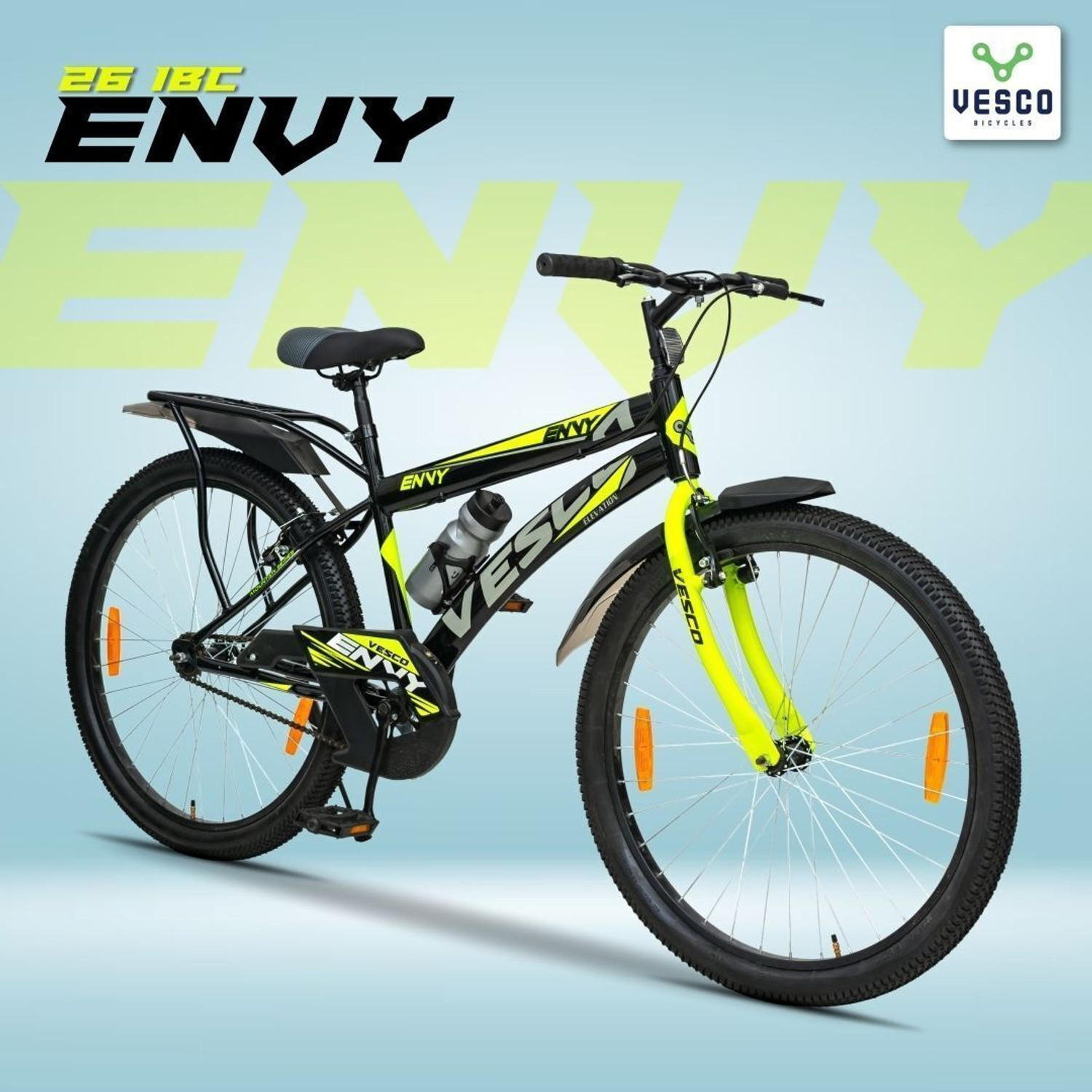 Image of Vrock Slugger 7 speed 26T unisex Mountain Bike, Steel Frame 26 T (inch) Mountain Cycle (7 Gear, Multicolor, Only Front Suspension)