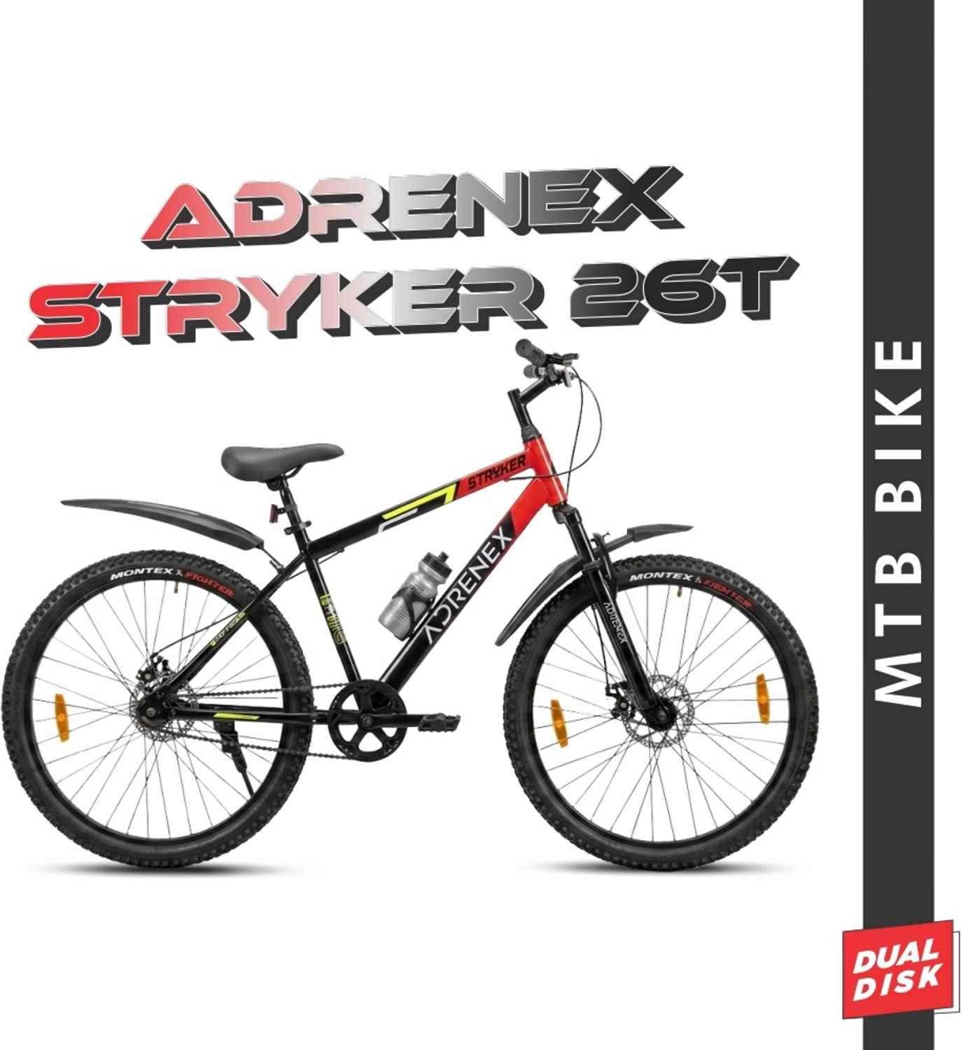 Image of Avon Cycles YAMA |FRONT SUSPENSION| FAT TYRES 26 * 400|Dual Disc Brakes] 26 T (inch) Fat Tyre Cycle (Single Speed, Black, Green, Front Rigid & Rear Suspension)