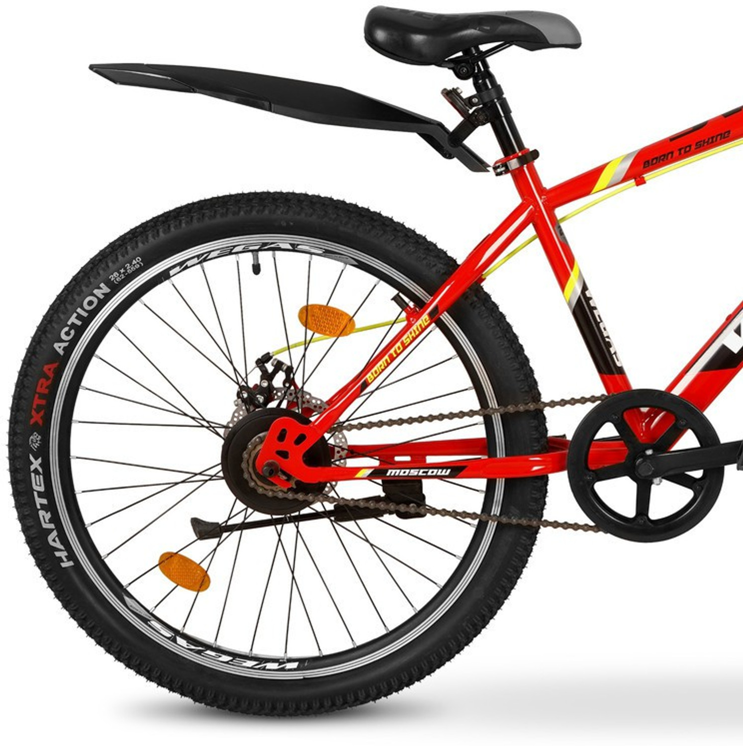 Image of Wegas Moscow 26*2*40 26 T (inch) Mountain Cycle (Single Speed, Red, Black, Only Front Suspension)