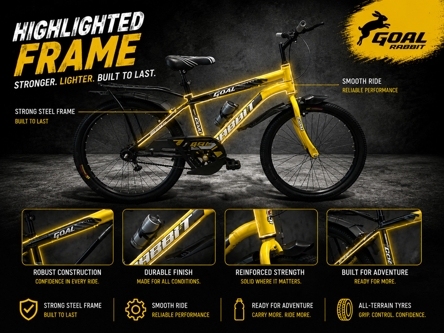 Image of Kohinoor BOMBASTIC REAR SUSPENSION MTB 26T MTB SINGLESPEED BLACK 26 T (inch) Mountain Cycle (Single Speed, Black, Front Rigid & Rear Suspension)