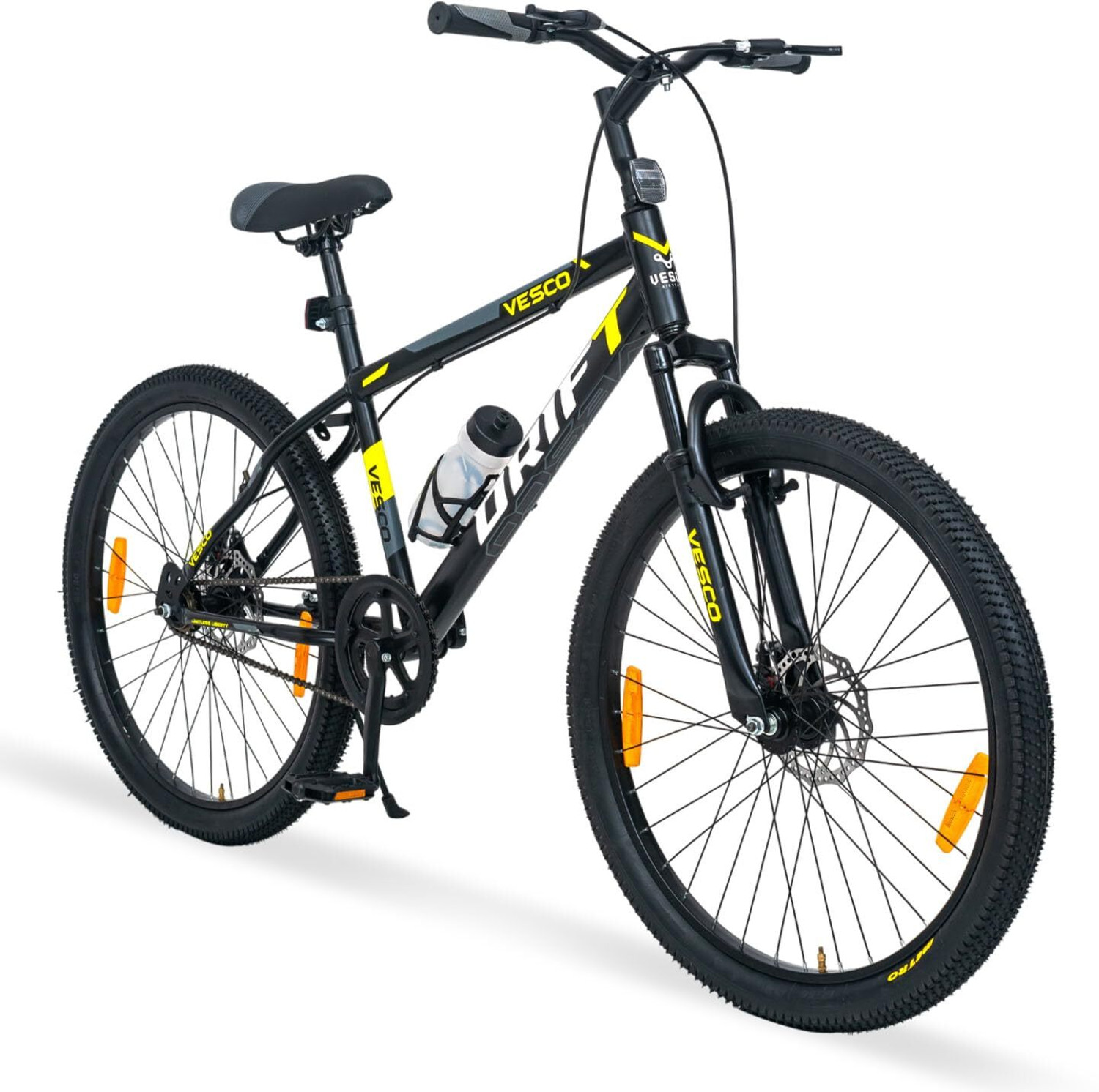 Image of Avon Cycles YAMA |FRONT SUSPENSION| FAT TYRES 26 * 400|Dual Disc Brakes] 26 T (inch) Fat Tyre Cycle (Single Speed, Black, Green, Front Rigid & Rear Suspension)