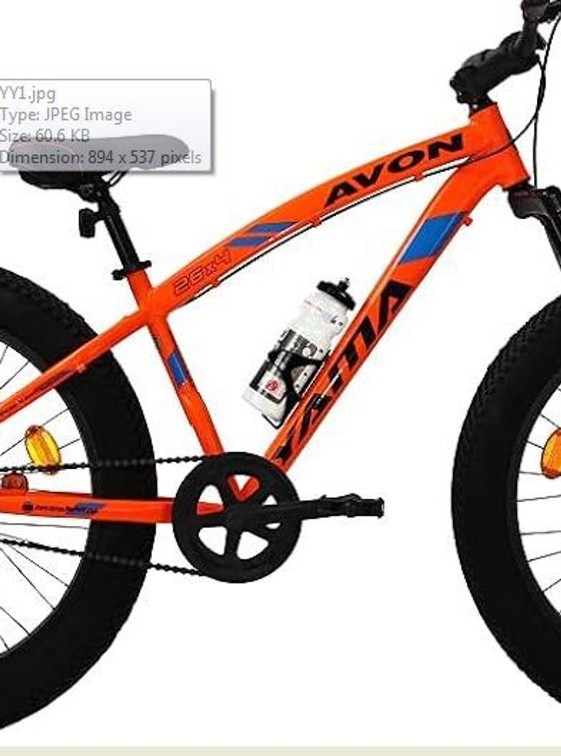 Image of Avon Cycles YAMA |FRONT SUSPENSION| FAT TYRES 26 * 400|Dual Disc Brakes] 26 T (inch) Fat Tyre Cycle (Single Speed, Black, Green, Front Rigid & Rear Suspension)