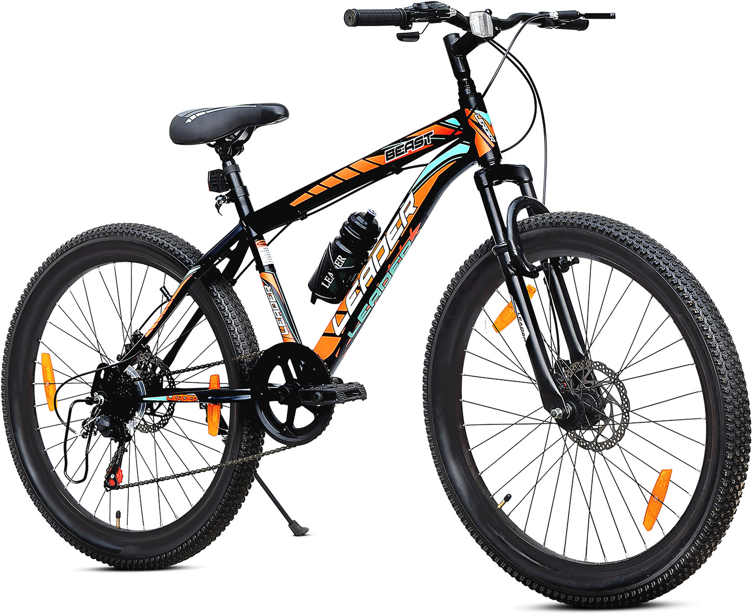 Image of Vrock Slugger 7 speed 26T unisex Mountain Bike, Steel Frame 26 T (inch) Mountain Cycle (7 Gear, Multicolor, Only Front Suspension)