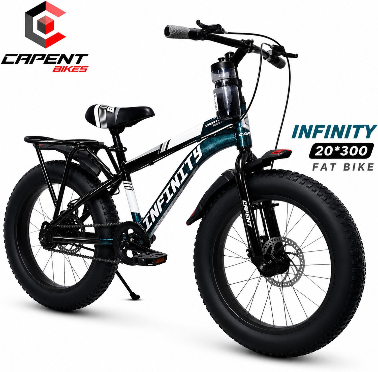 Image of Avon Cycles YAMA |FRONT SUSPENSION| FAT TYRES 26 * 400|Dual Disc Brakes] 26 T (inch) Fat Tyre Cycle (Single Speed, Black, Green, Front Rigid & Rear Suspension)