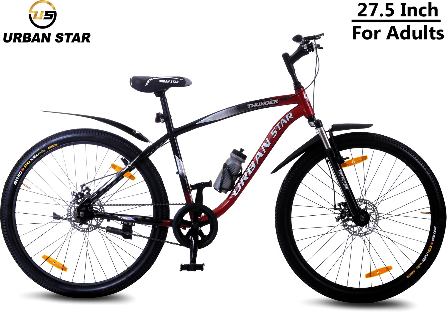 Image of HERCULES FX 300 27.5 T (inch) Road Cycle (Single Speed, Grey, White, Only Front Suspension)