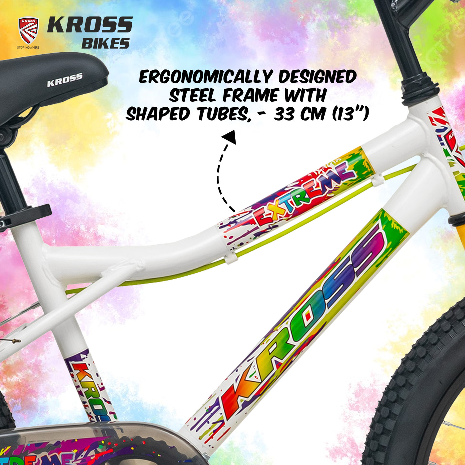 Image of Kross Extreme 20 T (inch) Mountain Cycle (Single Speed, White, Yellow, Rigid)