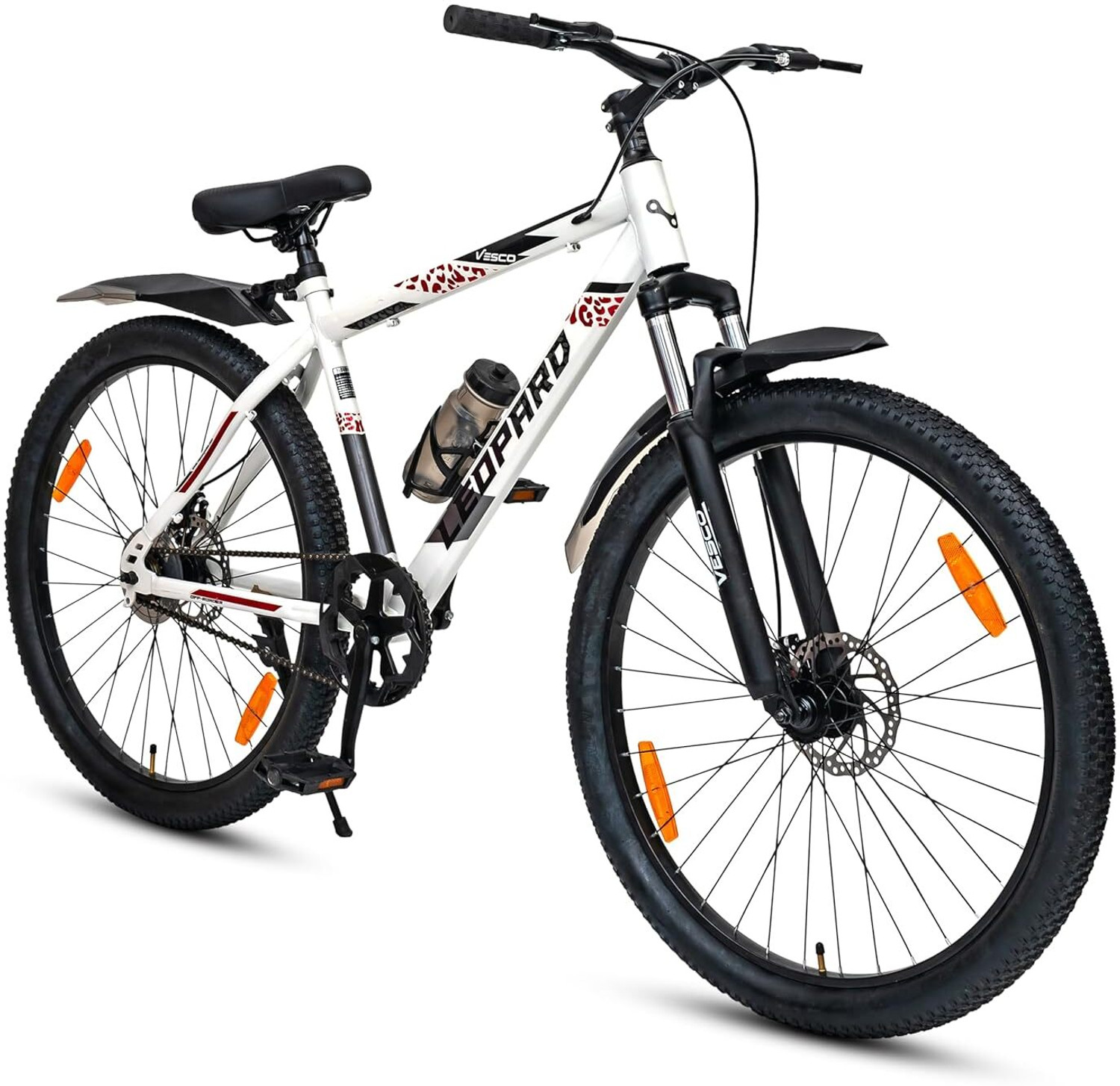 Image of Goal VAPE 700C SingleSpeed Bicycle | Double Disc Brakes 700C T (inch) Hybrid Cycle /City Bike (Single Speed, White, Rigid)