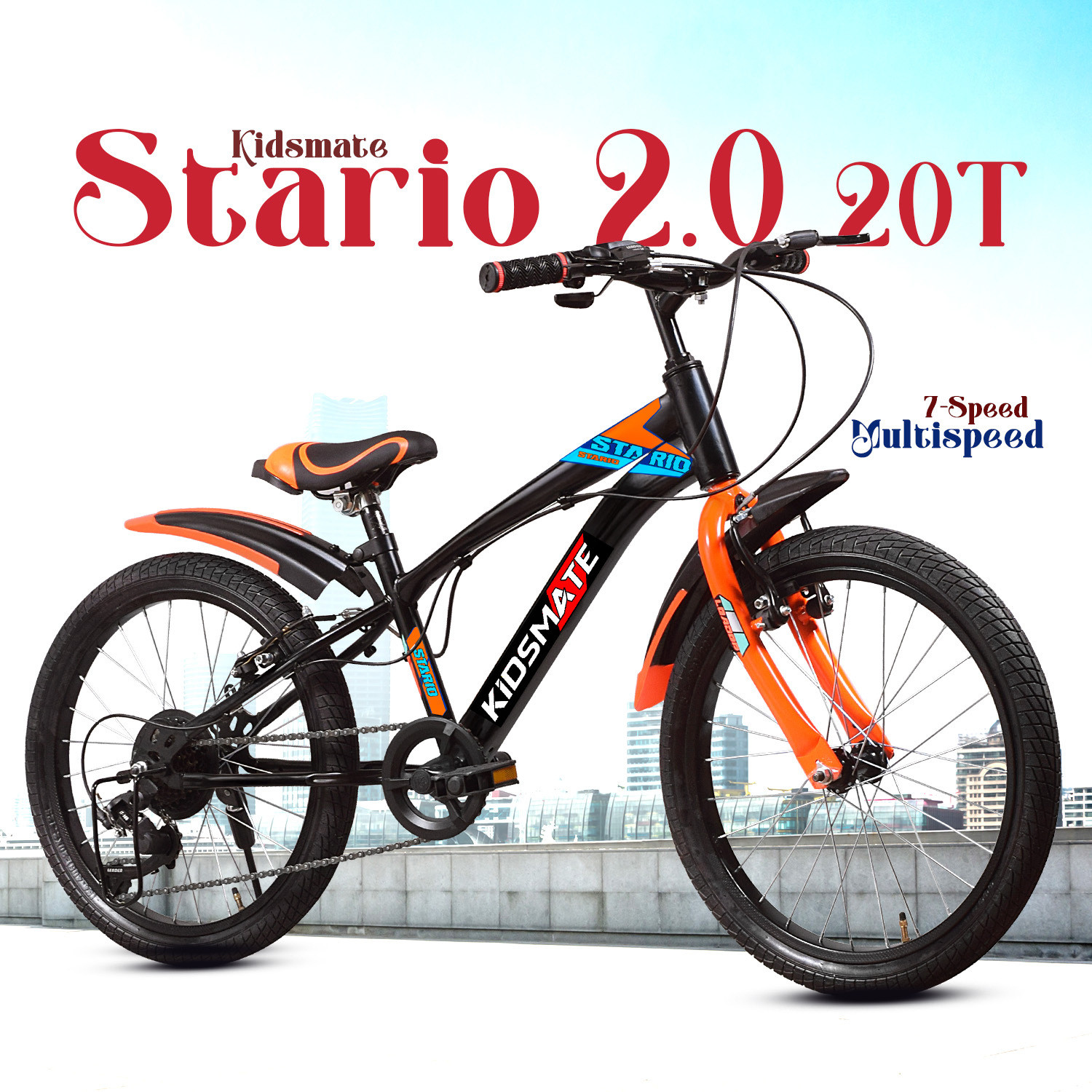 Image of GANG Cycles Skyrock Single Speed Bike With Front Disc and V-Brake (BLACK) 26 T (inch) Mountain Cycle (Single Speed, Black, Only Front Suspension)