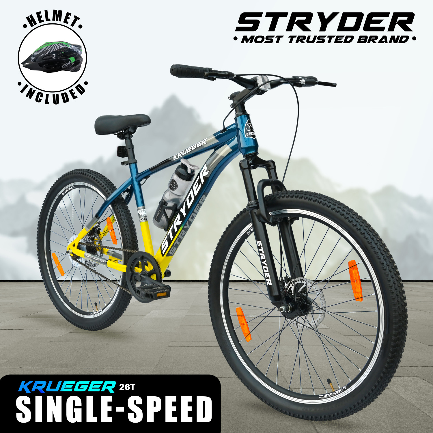Image of HERCULES FX 300 27.5 T (inch) Road Cycle (Single Speed, Grey, White, Only Front Suspension)