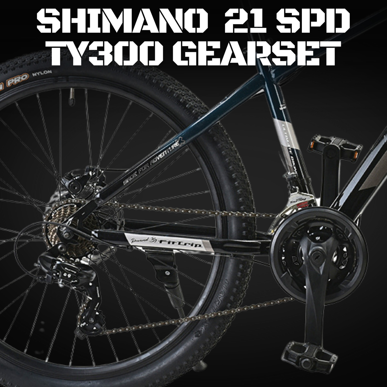 Image of FitTrip SUPER Dominator| Shimano Gears | DUAL CROWN Suspension | JAK 7 Dual Disk Brakes 26 T (inch) Mountain Cycle (21 Gear, Blue, Only Front Suspension)