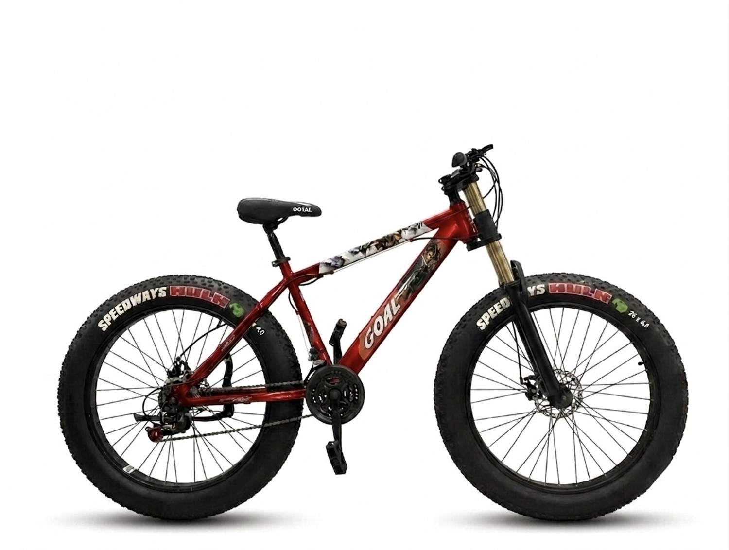 GOAL SAMURAI||FAT TYRE||DOUBLE CROWN||21 SPEED 26 T (inch) Fat Tyre Cycle