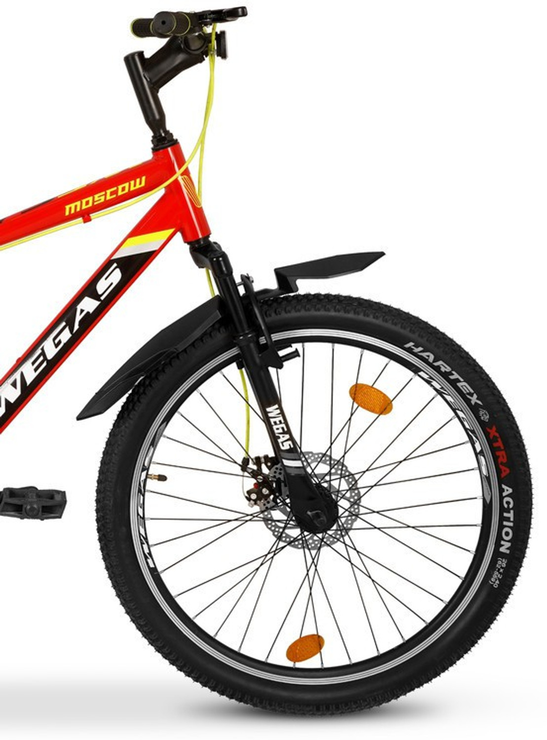 Image of Wegas Moscow 26*2*40 26 T (inch) Mountain Cycle (Single Speed, Red, Black, Only Front Suspension)