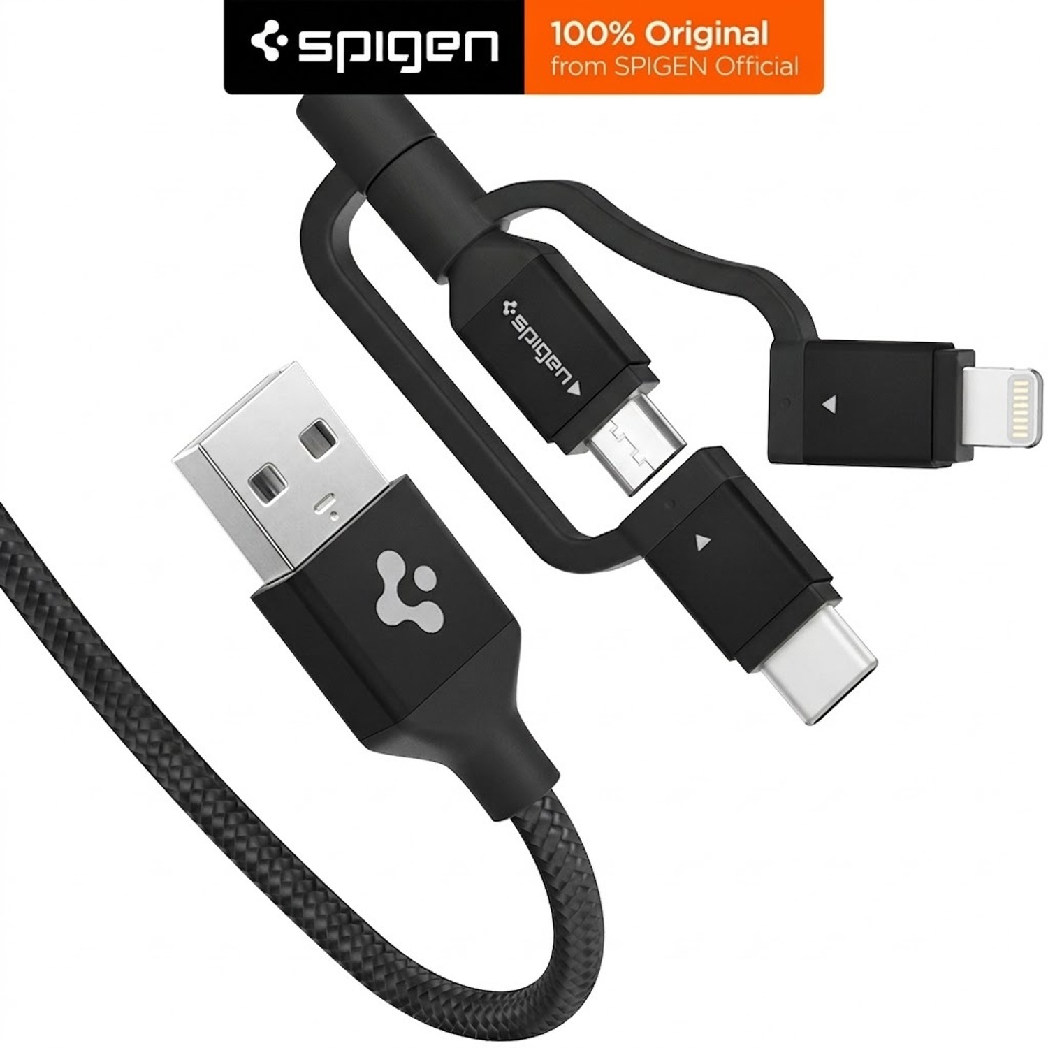 Spigen 3-in-1 Cable 3 A 1.5 m Nylon Braided 000CB22774 - Spigen : Flipkart.com