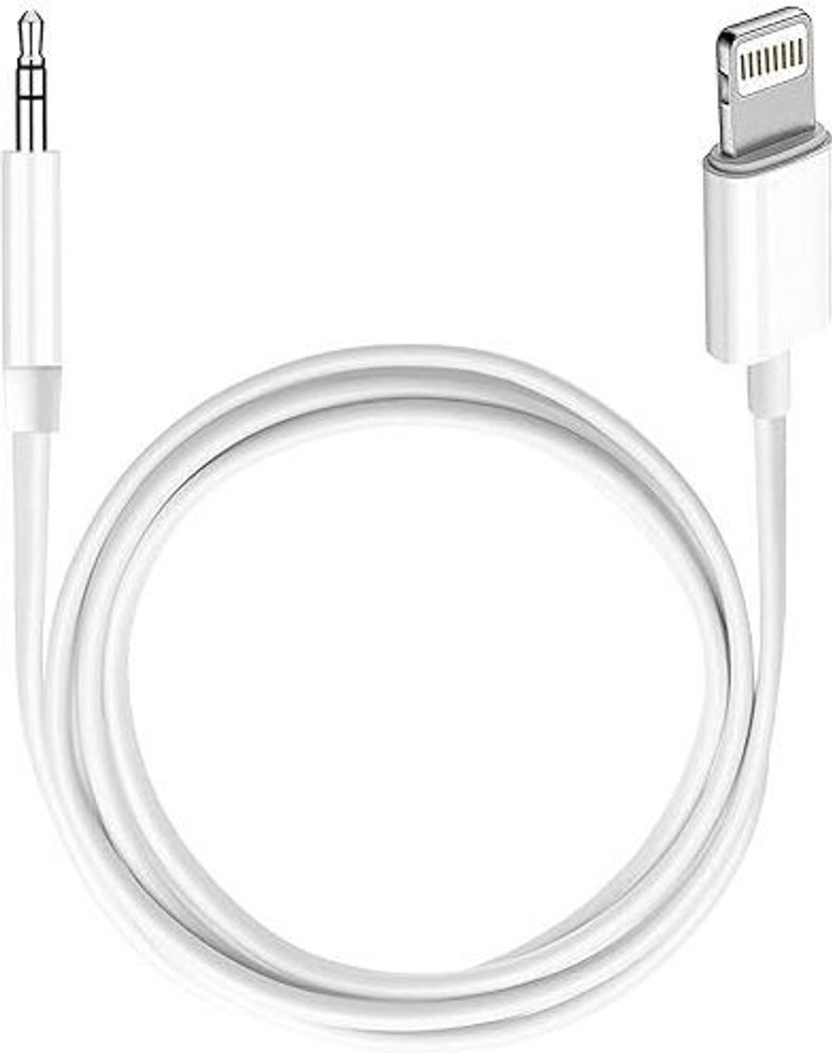 Image of Robotek AUX Cable 2 m AC 02 (2 MTR) (Compatible with Premium Stereo Devices, White, 3.5mm Jack To 3.5mm)