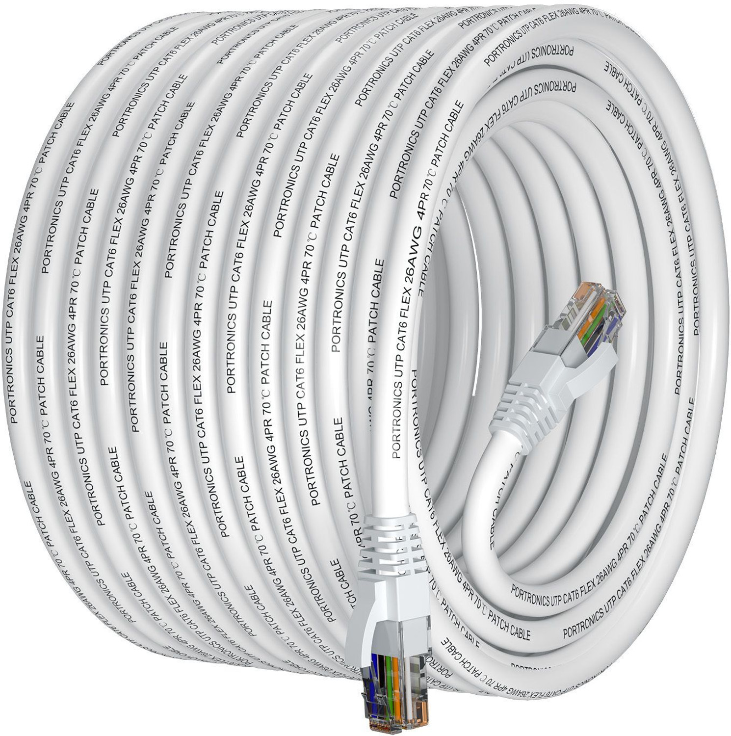 Image of sounce LAN Cable 1.5 A 305 m Unshielded (UTP) Cat6 Ethernet Cable 305m High-Speed LAN Cable for CCTV & Networking (Compatible with CCTV, Router, Switches, PC, White, One Cable, RJ-45 To RJ-45)