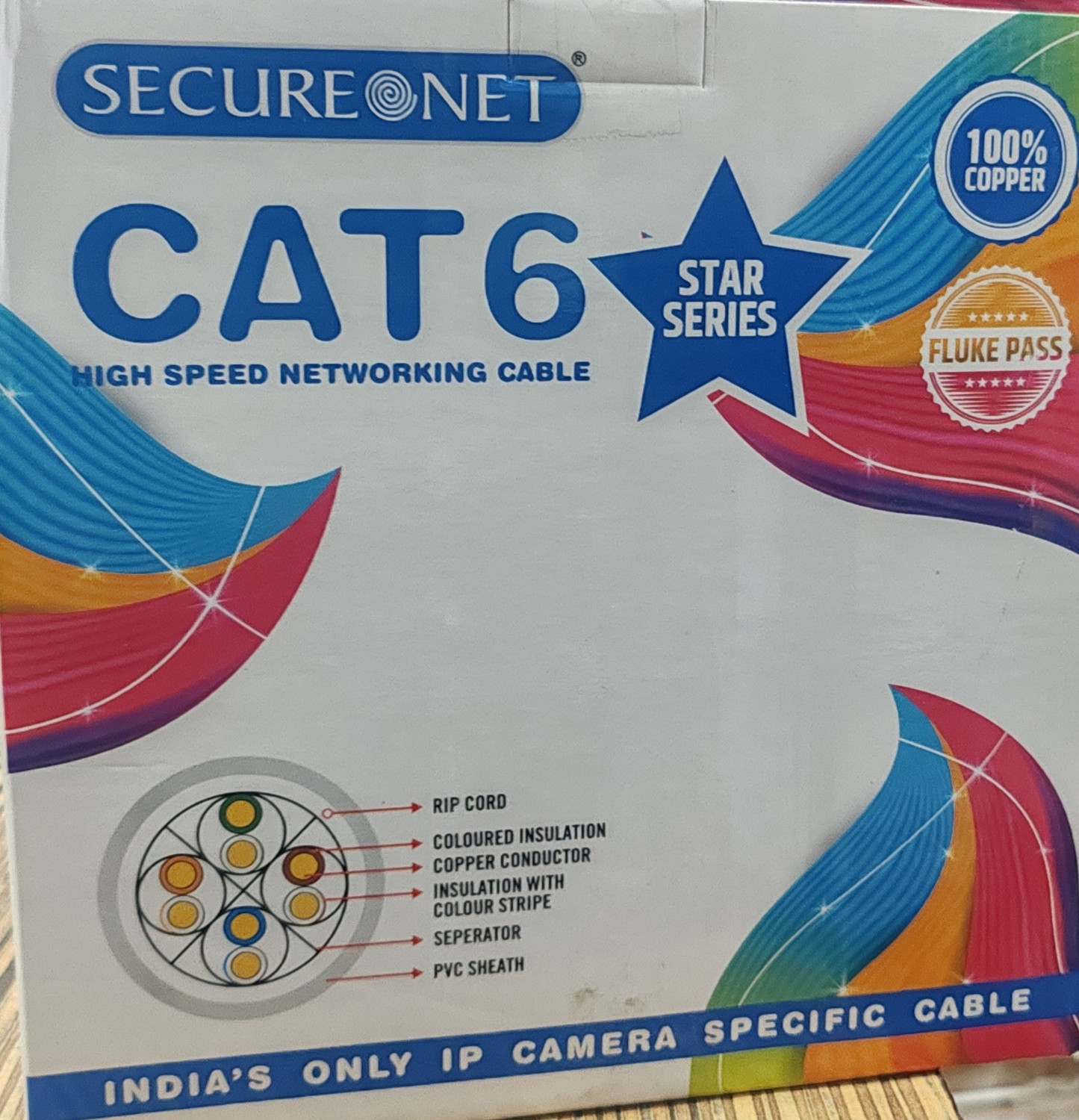 Image of sounce LAN Cable 1.5 A 305 m Unshielded (UTP) Cat6 Ethernet Cable 305m High-Speed LAN Cable for CCTV & Networking (Compatible with CCTV, Router, Switches, PC, White, One Cable, RJ-45 To RJ-45)
