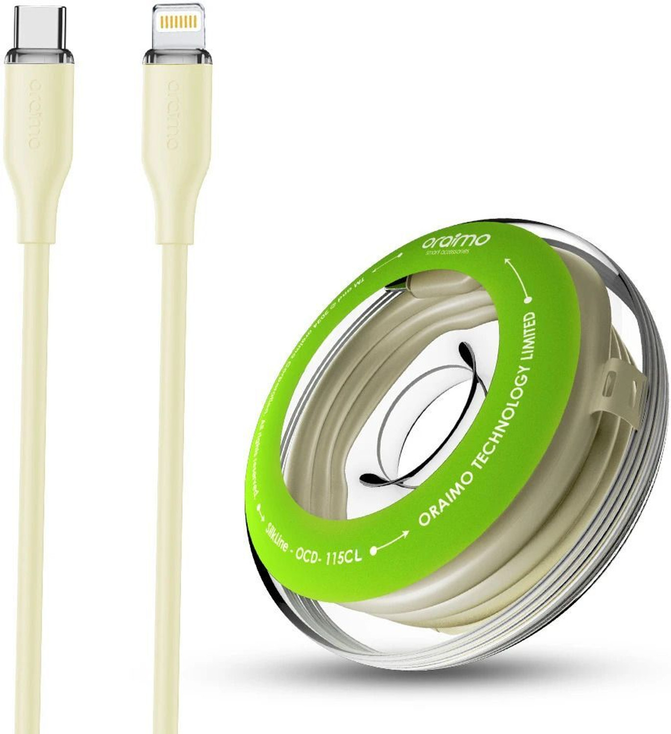 Image of ORAIMO Type C 1 m CandyLine 2 OCD-121C 2.4A Fast Charging Hi-Speed Sync (Compatible with ALL DEVICES, Black, One Cable, USB Type A To USB Type C)