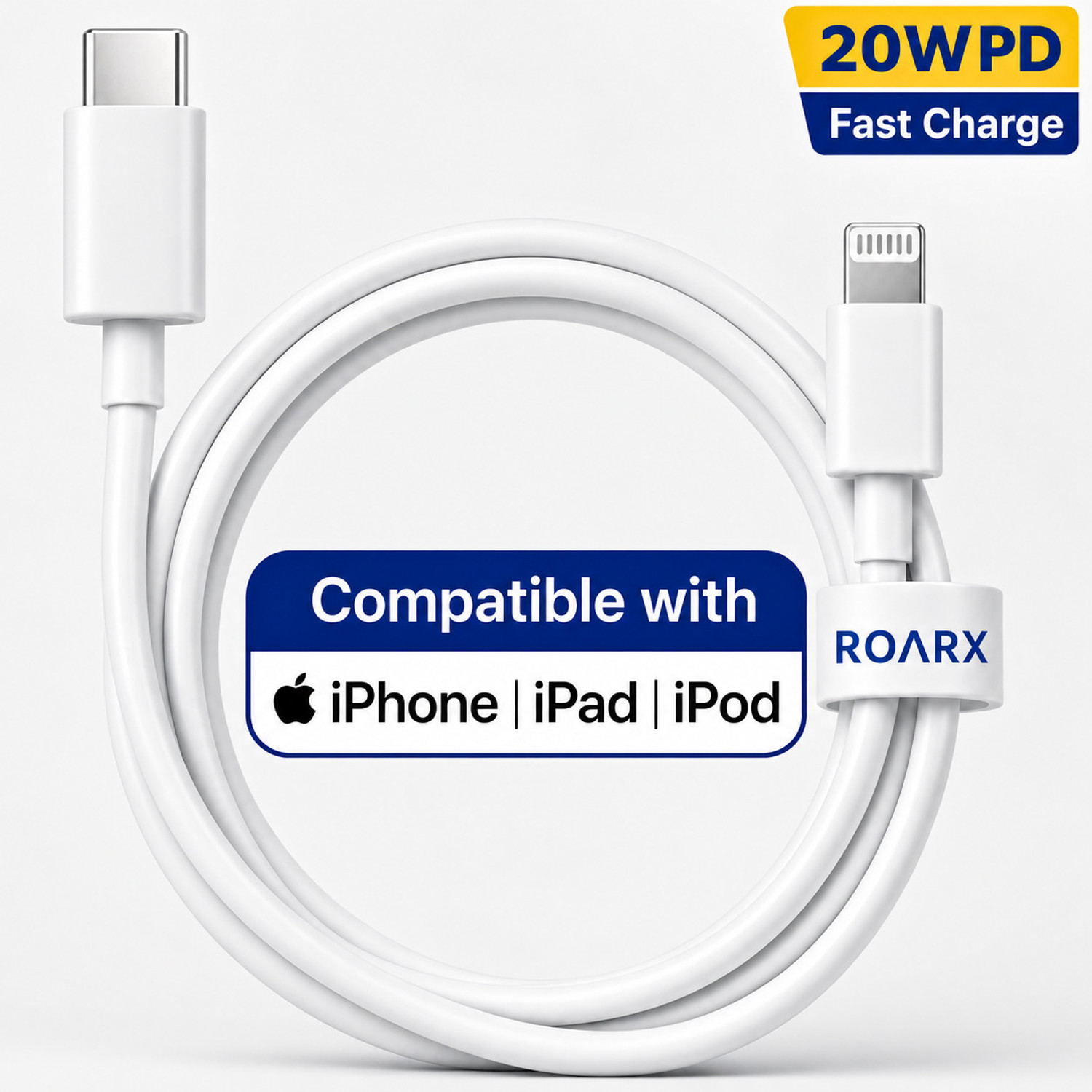 Image of Flipkart SmartBuy Lightning Cable 3 A 1.5 m Long Type C to Lightning Cable (Compatible with iPhone 6 /7 / /8 /X /XS Max /SE /11 /12 /13 /14 Plus, Pro Max, Type C to Lightning cable, White, One Cable, USB Type C To Lightning, 20 W)