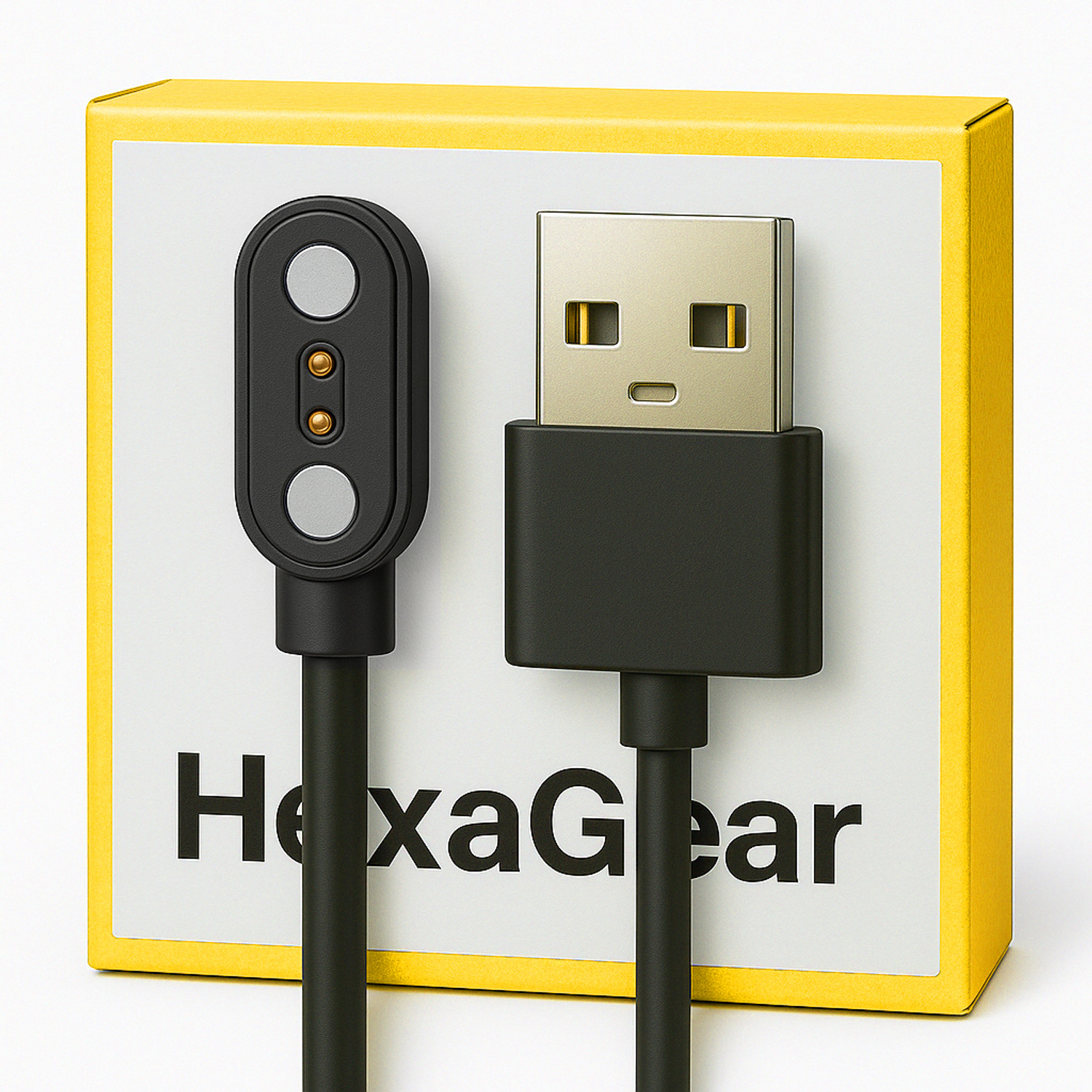 Image of Umake Magnetic Charging Cable 3.5 A 1 m Nylon BRAIDING Smart Watch Charger Cable | USB Magnetic Fast Charging Cord | Replacement Charging Cable for Smartwatch | 1 Meter (Compatible with iphone,oppo,realme,narzo,oneplus,vivo,iqoo,samsung,motorola,mi,redmi,poco, Apple, Black, One Cable, NA)