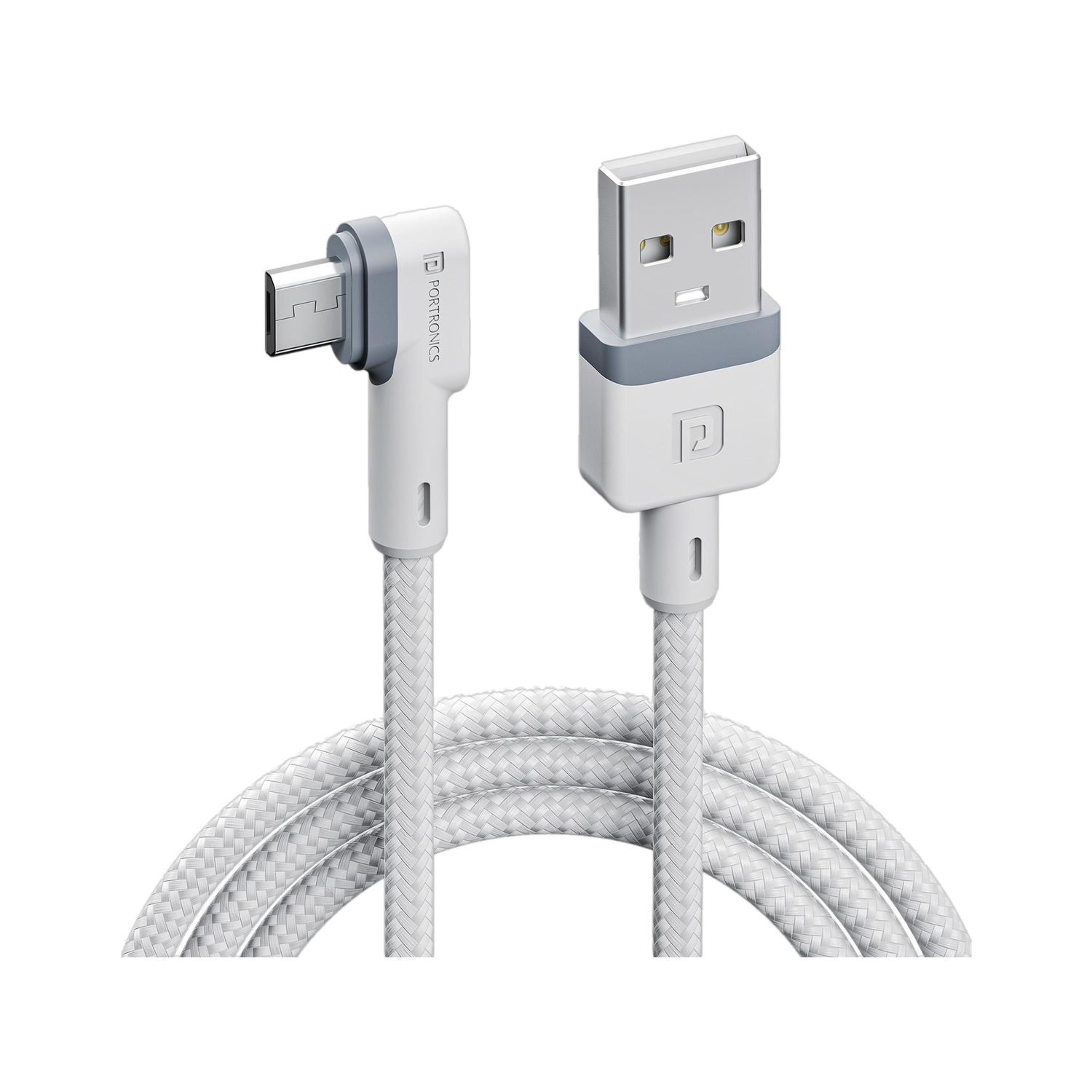 Image of Portronics Micro USB Cable 2 A 1 m POR654 (Compatible with All Phones & Tabs for Micro USB Devices, Black, One Cable, USB Type A To Micro USB)