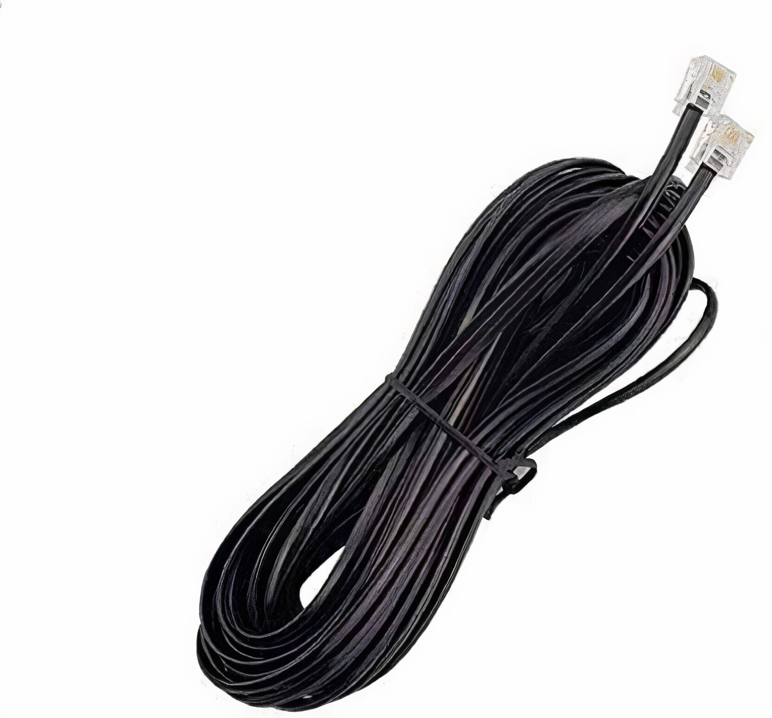 Image of RIVER FOX Power Cord 20 m 20 Meter RJ11 Telephone Modem Line Cable (Black) (Pack of 1) (Compatible with LANDLINE PHONE, ALL TYPE LAND LINE PHONE, Black, One Cable, 3 Pin Male To Multi-Pin)
