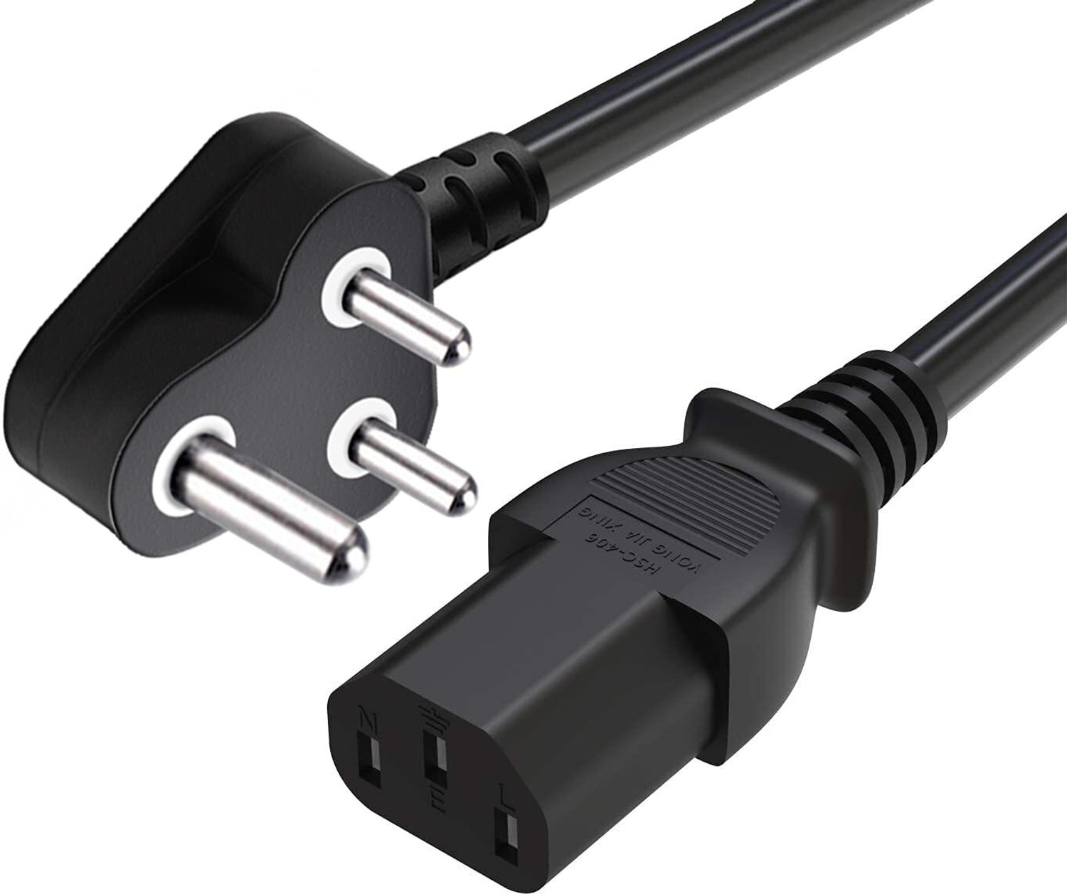 Image of RIVER FOX Power Cord 20 m 20 Meter RJ11 Telephone Modem Line Cable (Black) (Pack of 1) (Compatible with LANDLINE PHONE, ALL TYPE LAND LINE PHONE, Black, One Cable, 3 Pin Male To Multi-Pin)
