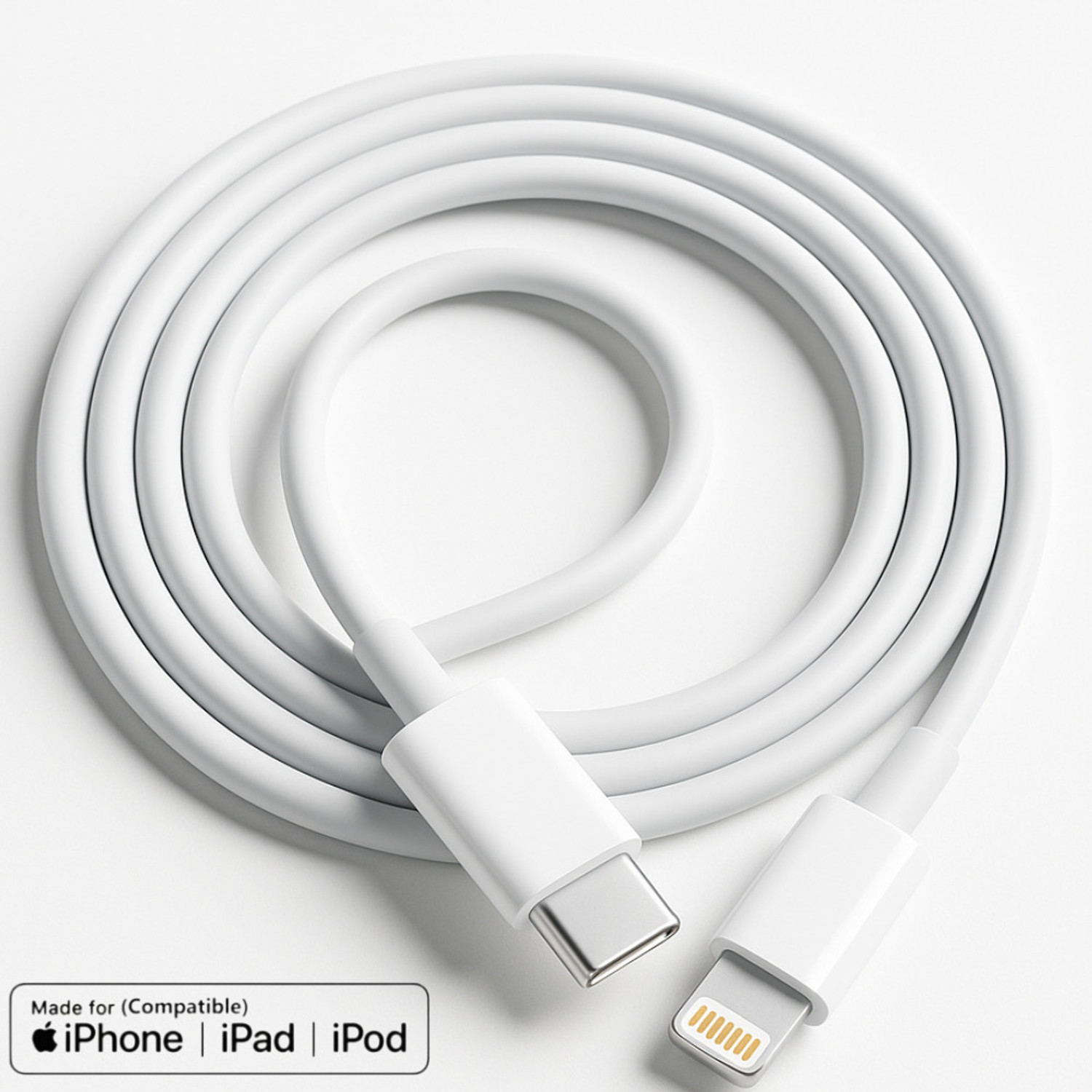 Image of Flipkart SmartBuy Lightning Cable 3 A 1.5 m Long Type C to Lightning Cable (Compatible with iPhone 6 /7 / /8 /X /XS Max /SE /11 /12 /13 /14 Plus, Pro Max, Type C to Lightning cable, White, One Cable, USB Type C To Lightning, 20 W)