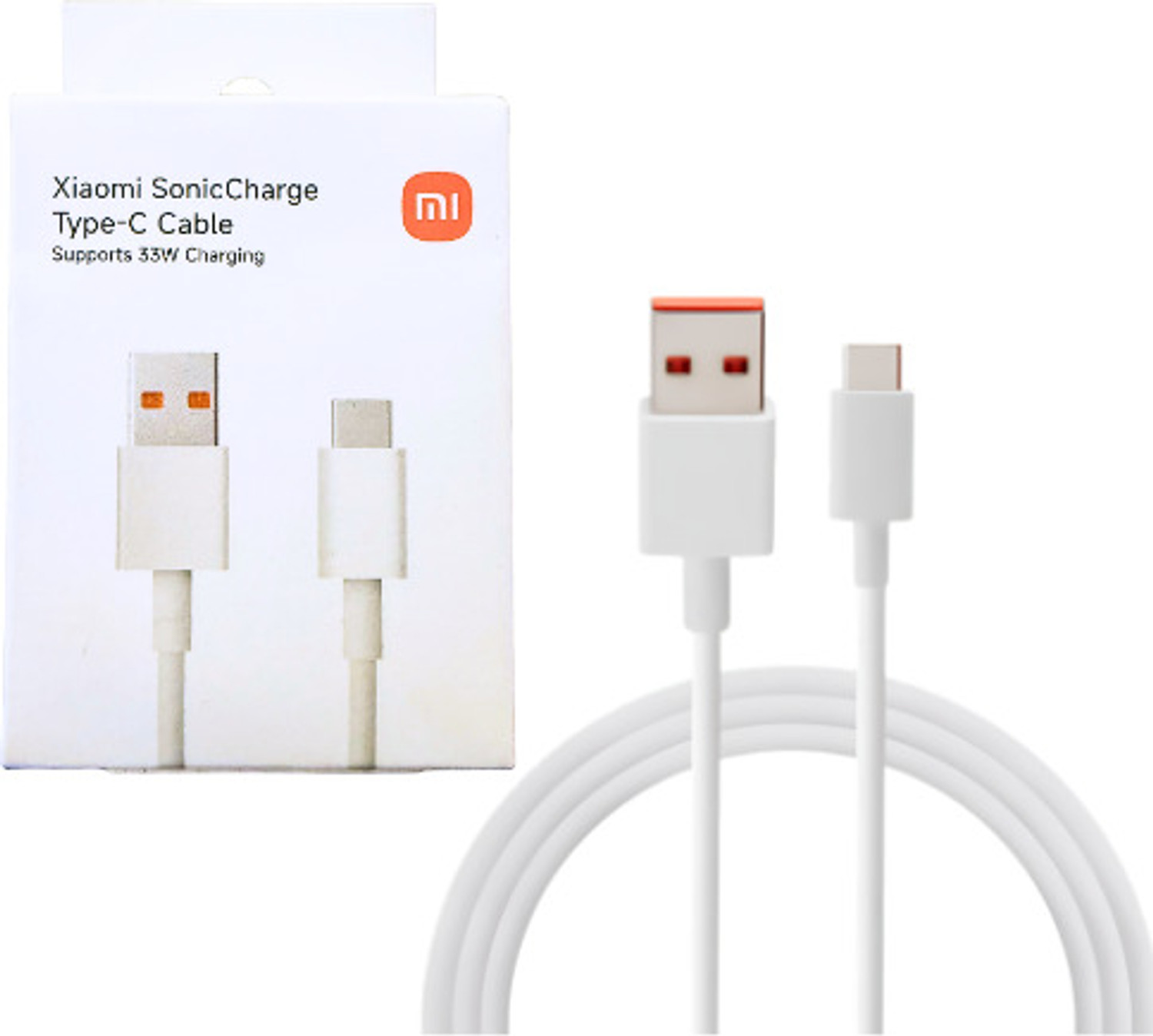 Image of REDMI Type C 3 A 1 m SONICCHARGE TYPE C 33W FAST CHARGING CABLE (Compatible with ALL DEVICES, White, One Cable, USB Type A To USB Type C, 33 W)