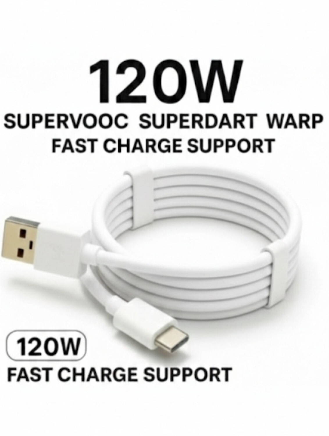 Image of ORAIMO Type C 1 m CandyLine 2 OCD-121C 2.4A Fast Charging Hi-Speed Sync (Compatible with ALL DEVICES, Black, One Cable, USB Type A To USB Type C)