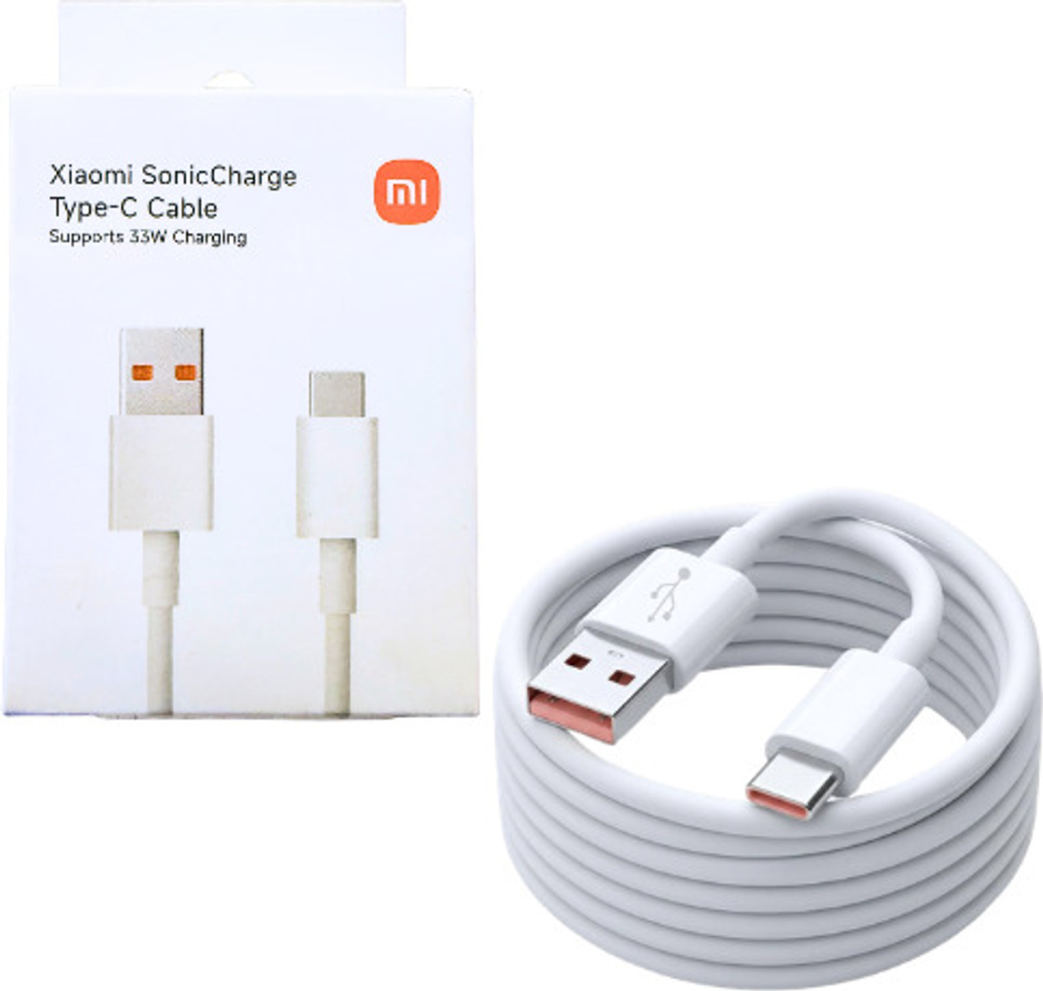 Image of REDMI Type C 3 A 1 m SONICCHARGE TYPE C 33W FAST CHARGING CABLE (Compatible with ALL DEVICES, White, One Cable, USB Type A To USB Type C, 33 W)