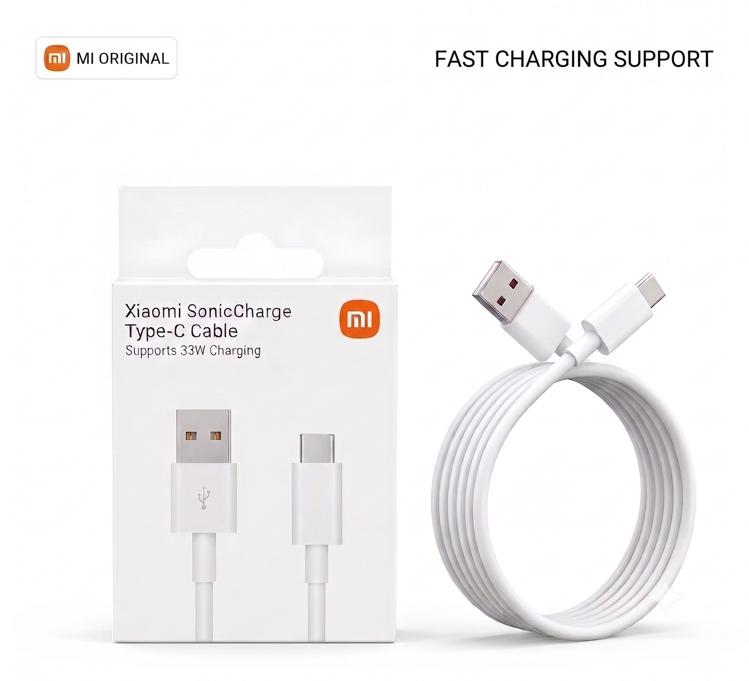 Image of REDMI Type C 1 m USB TYPE C FAST CHARGING CABLE (Compatible with ALL DEVICES, Black, USB Type A To USB Type C)