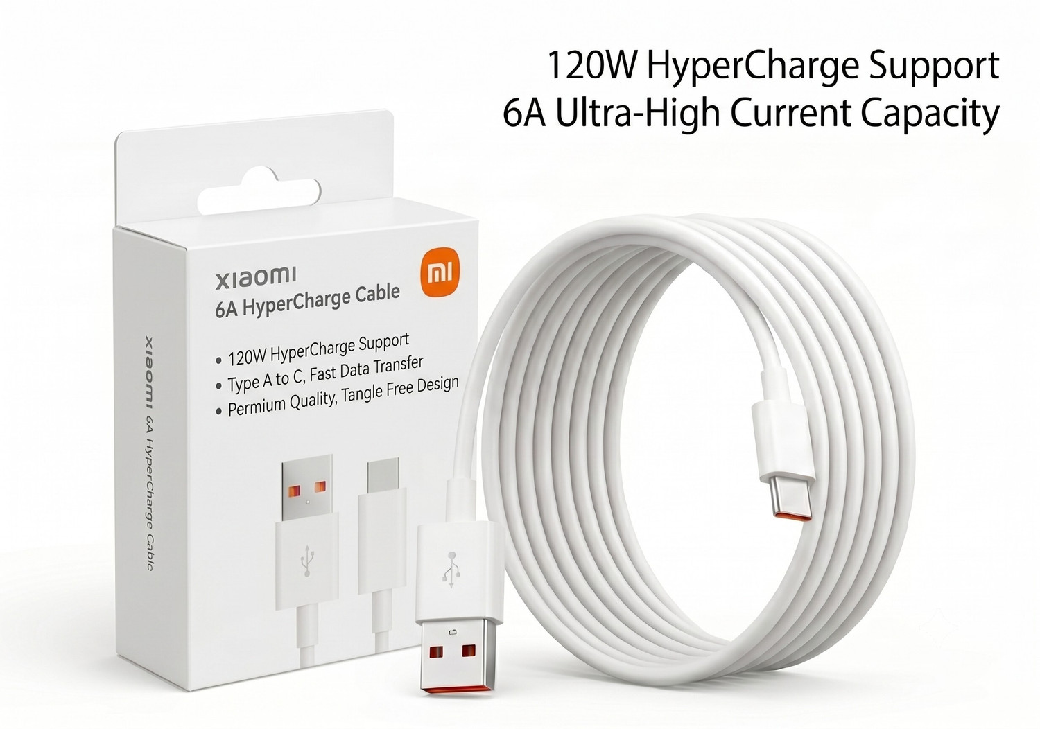 Image of REDMI Type C 1 m USB TYPE C FAST CHARGING CABLE (Compatible with ALL DEVICES, Black, USB Type A To USB Type C)