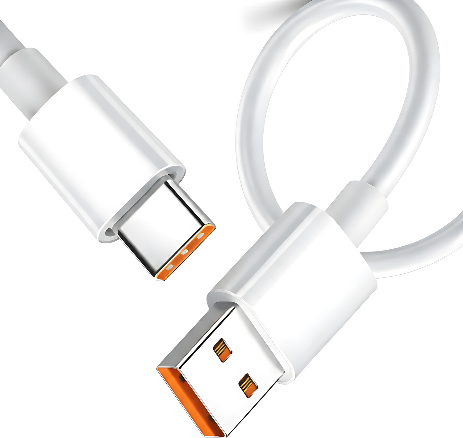 Image of Flipkart SmartBuy USB Type C Cable 10 A 1 m 100W,80W,65W,45W, DART /VOOC /SUPERDART /SUPERVOOC realme /oneplus FAST CHARGING CABLE (Compatible with All Type C Devices, White, One Cable, USB Type A To USB Type C, 100 W)