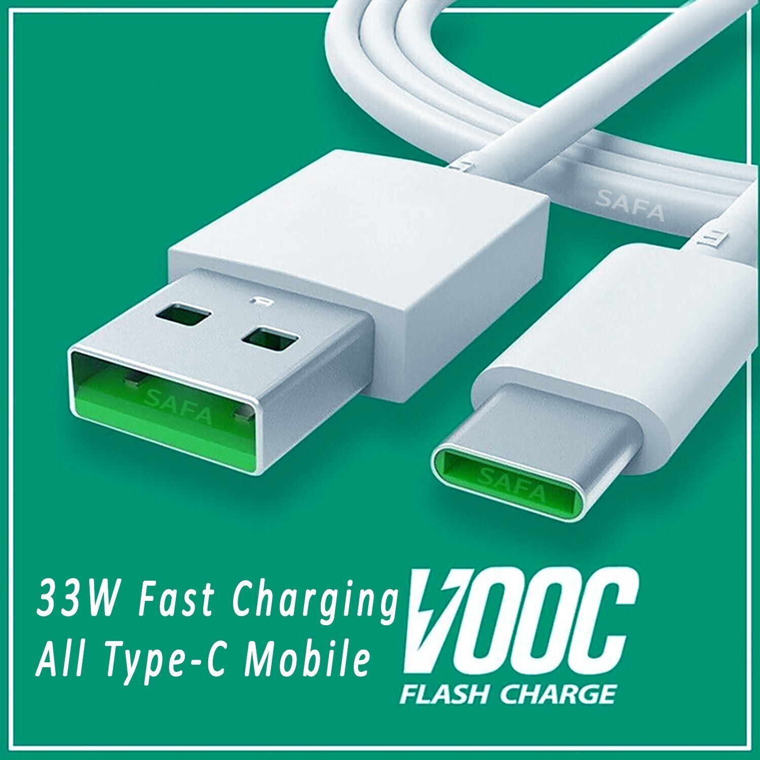 Safa USB Type C Cable 6.5 A 1.02 m 33W FAST CHARGING CABLE ALL TYPE-C MOBILE - Safa : Flipkart.com